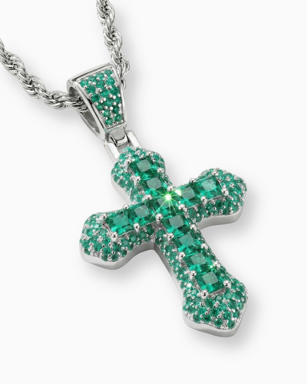 EMERALD CROSS PENDANT. - Drippy Amsterdam