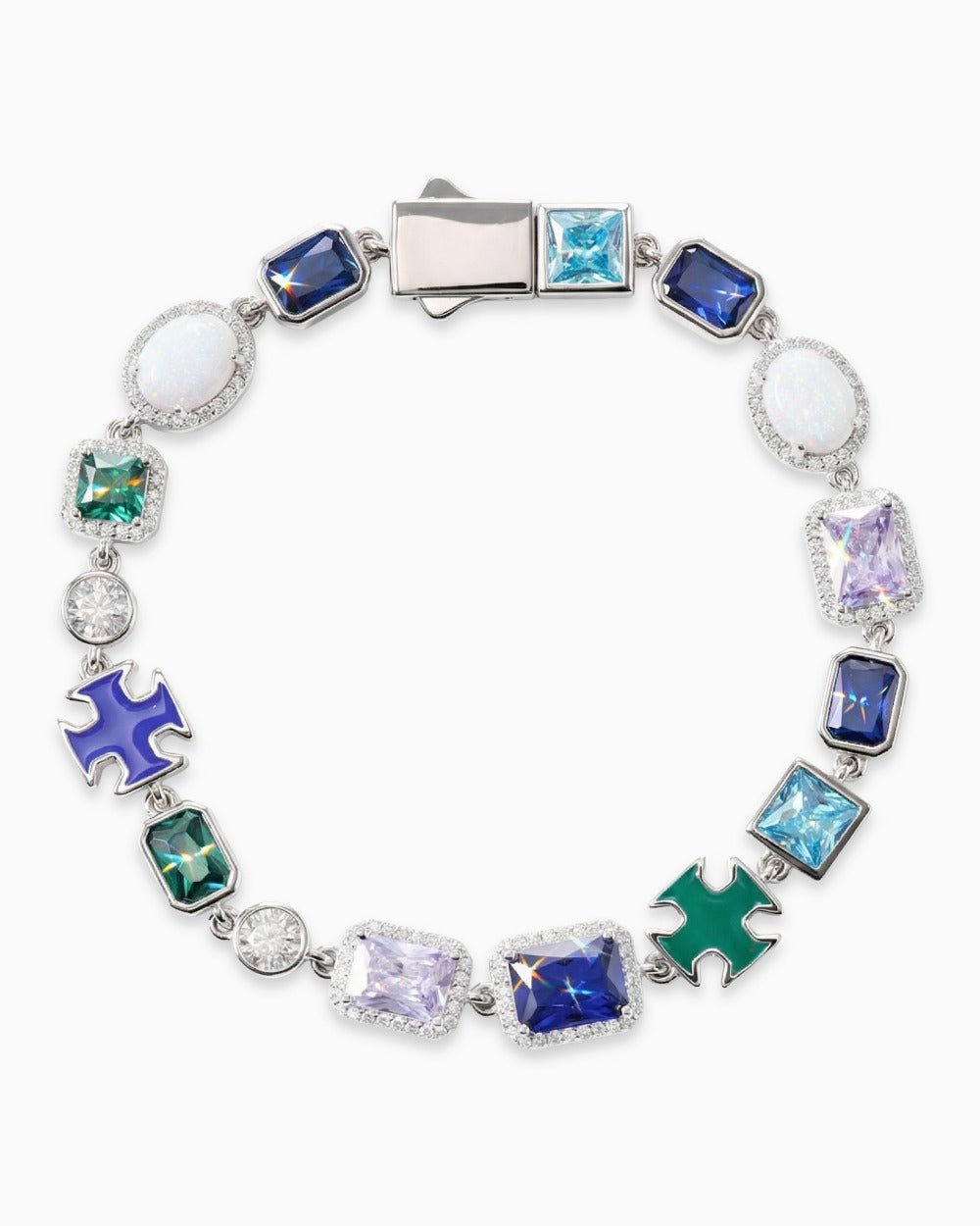 GEMS & CROSSED BRACELET. - Drippy Amsterdam
