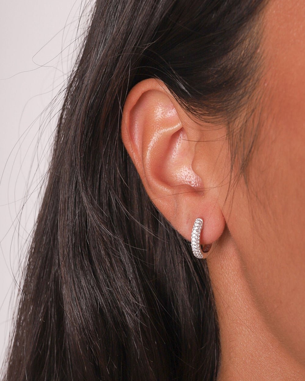 HOOPS EARRINGS 925. - WHITE GOLD - Drippy Amsterdam