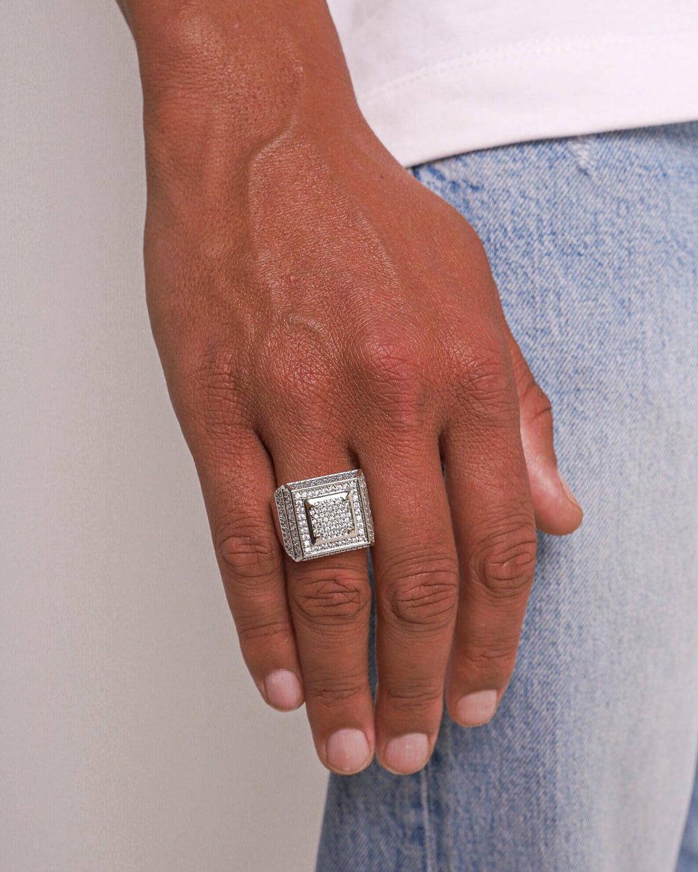 ICE BLOX RING 925. - WHITE GOLD - Drippy Amsterdam