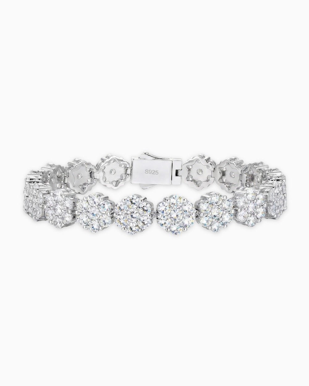 MOISSANITE FLORAL CLUSTER BRACELET. - Drippy Amsterdam