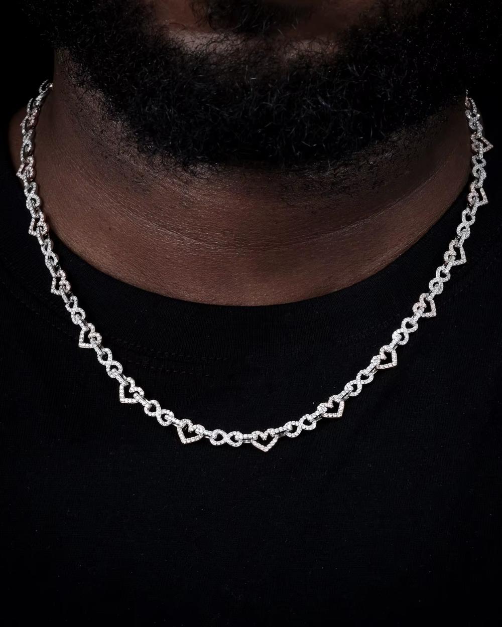 MOISSANITE INFINITE HEARTS CHAIN - Drippy Amsterdam