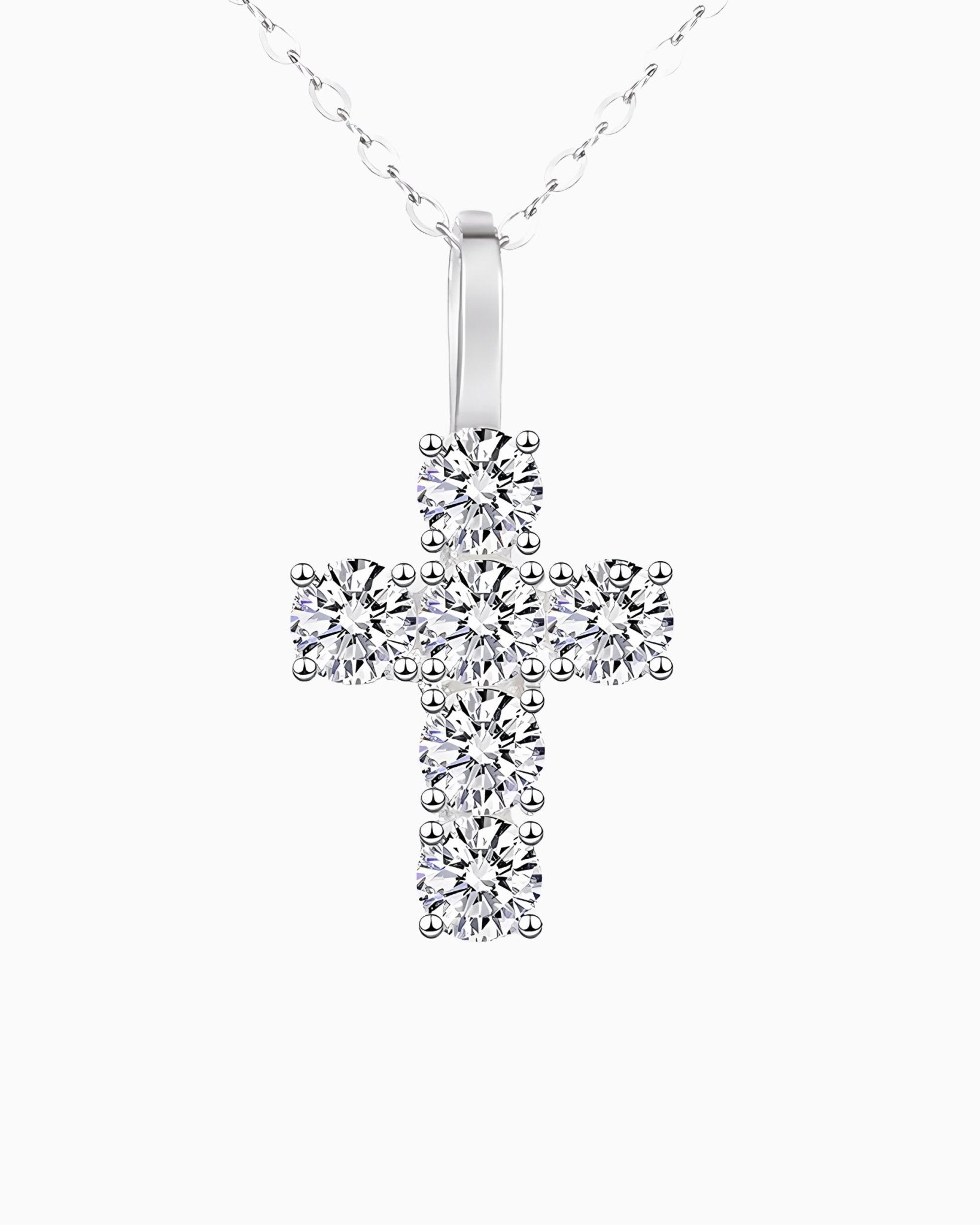 MOISSANITE MICRO CROSS PENDANT. - Drippy Amsterdam