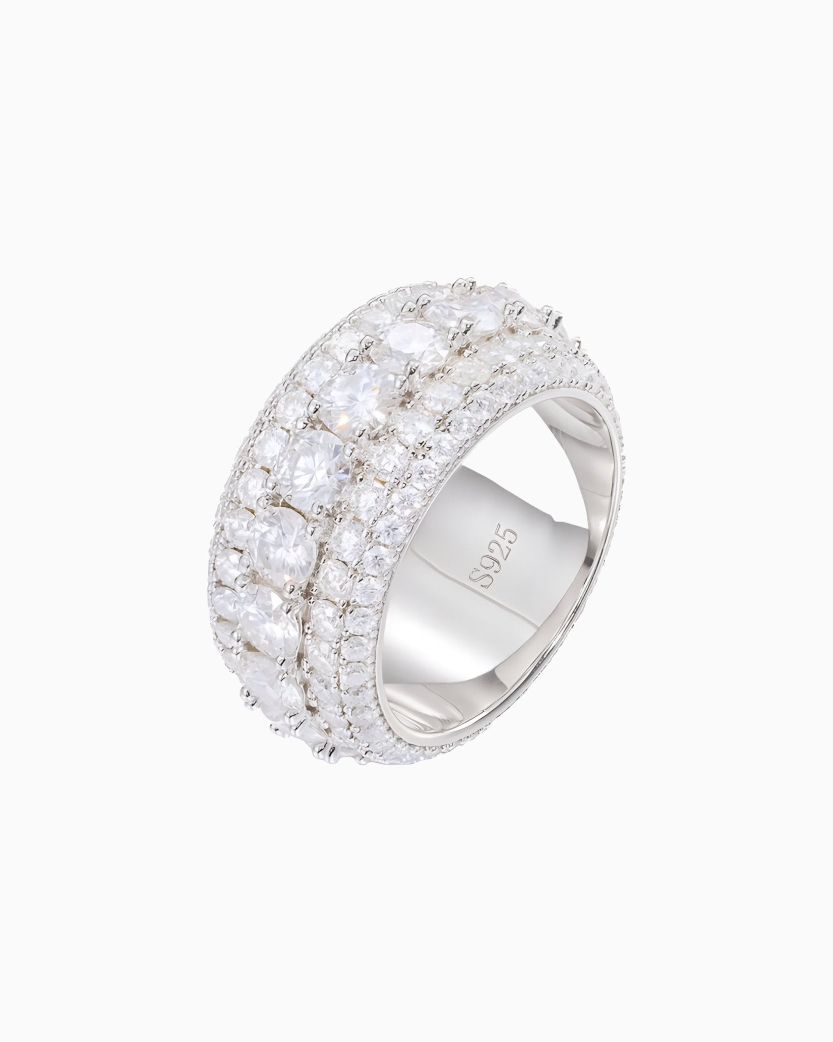 MOISSANITE PAVED ETERNITY RING. - Drippy Amsterdam