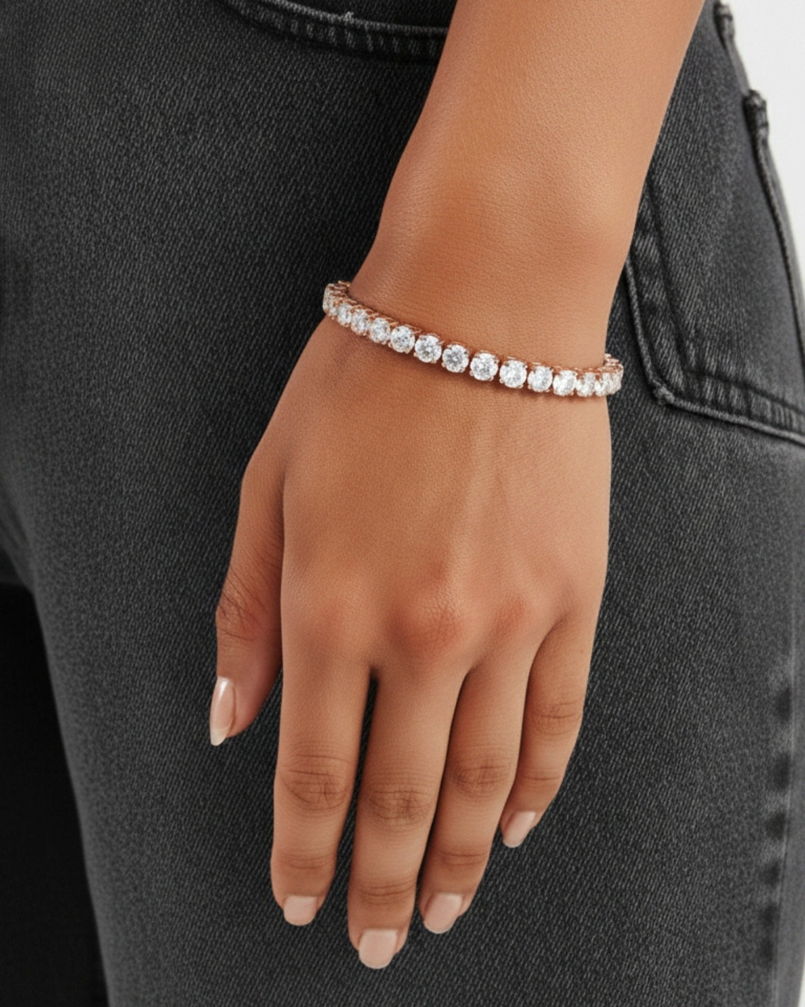 TENNISBOY BRACELET. - 5MM ROSE GOLD - Drippy Amsterdam