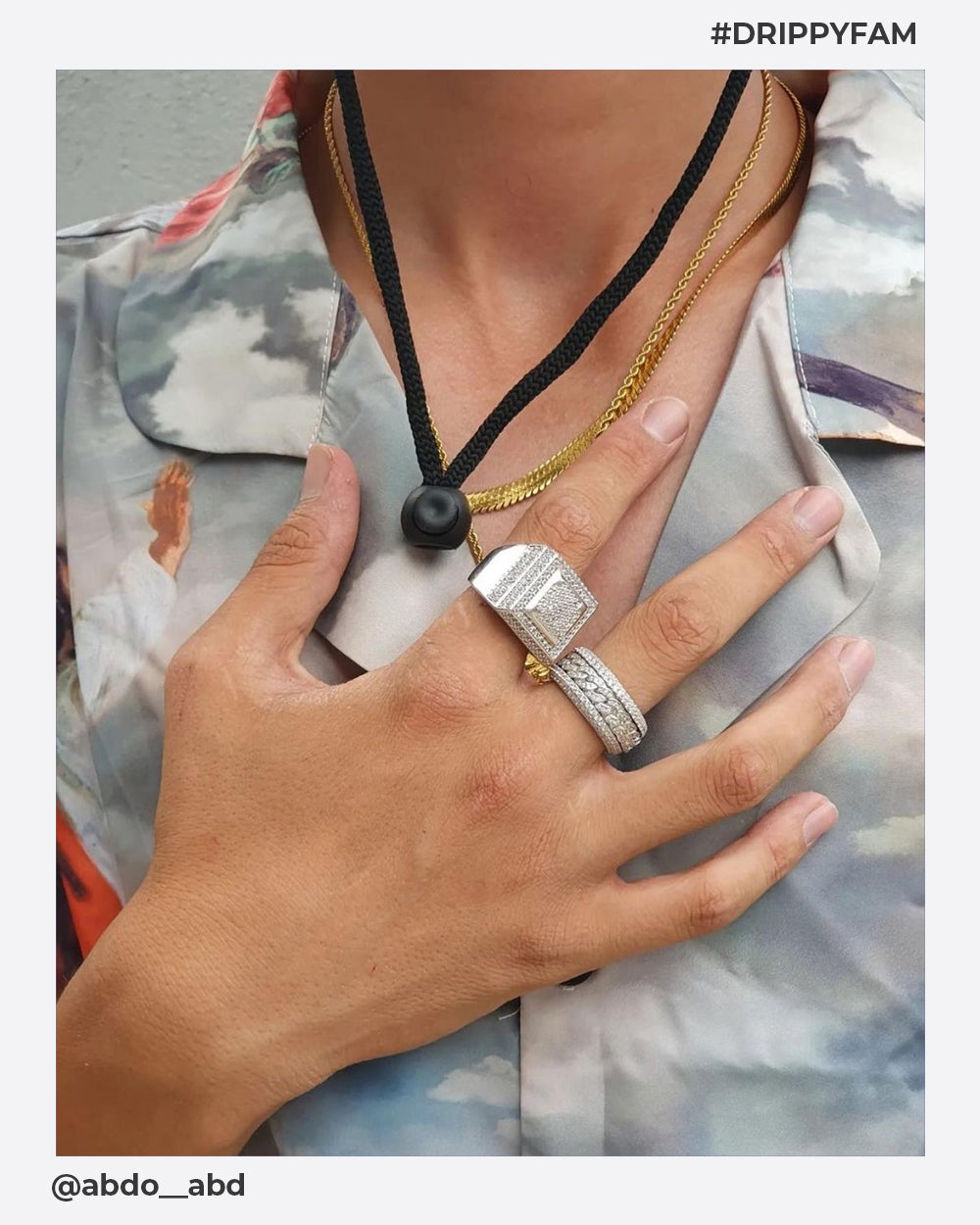 BAGUE ICE BLOX. – ARGENT MASSIF