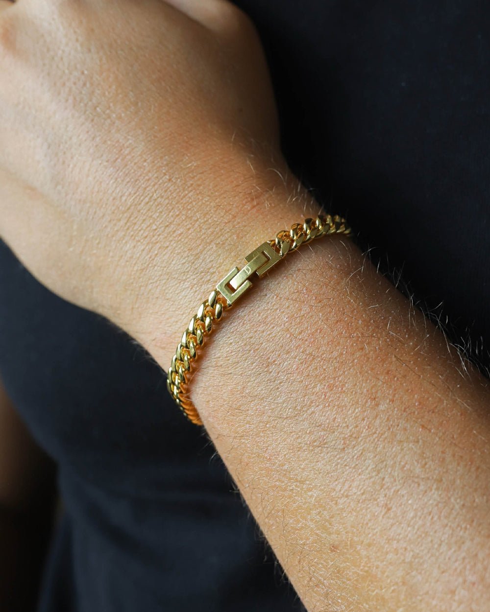 CLEAN CUBANA BRACELET. - 6MM 18K GOLD - Drippy Amsterdam