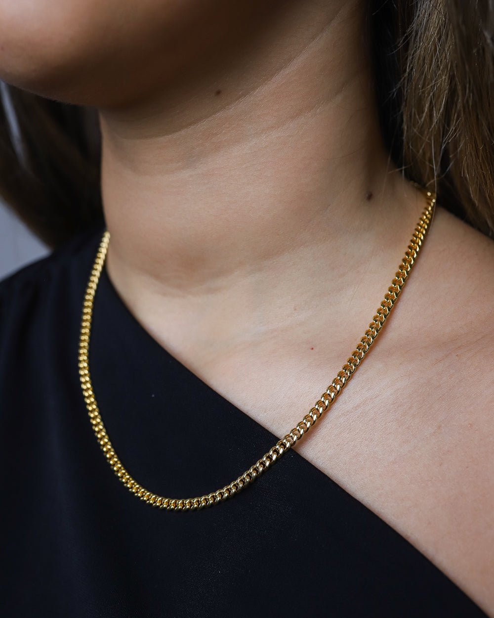 CLEAN CUBANA CHAIN. - 4MM 18K GOLD - Drippy Amsterdam