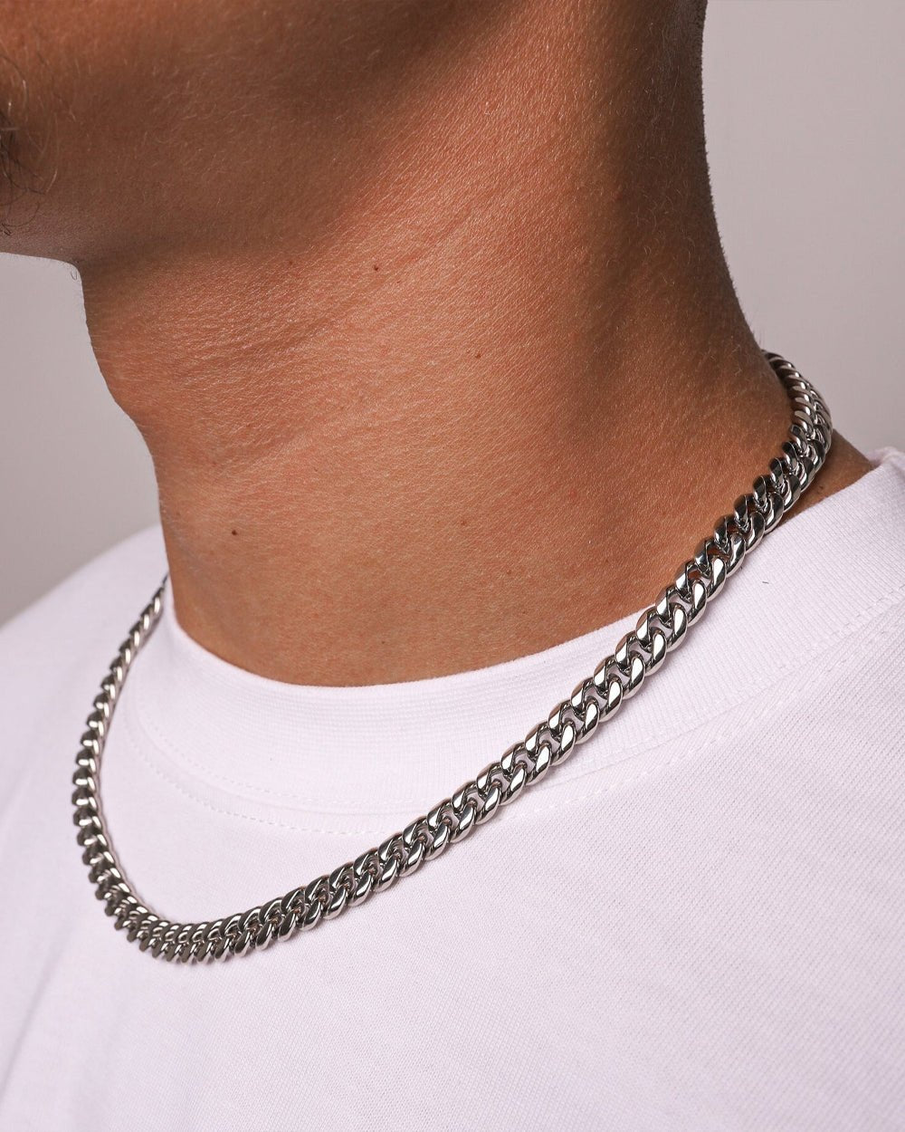 CLEAN CUBANA CHAIN. - 6MM WHITE GOLD - Drippy Amsterdam