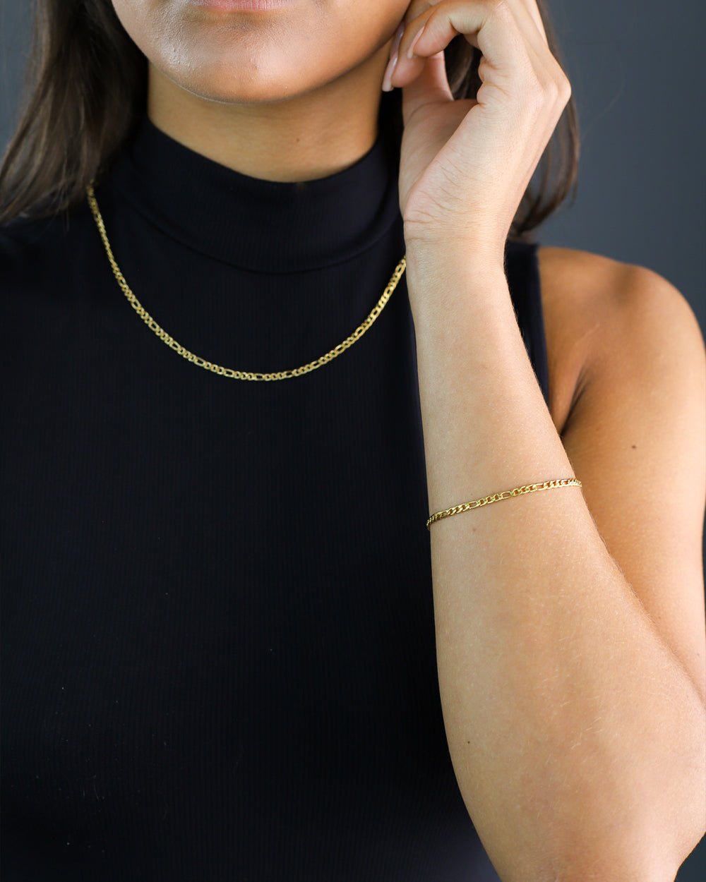 CLEAN FIGARO CHAIN. - 3MM 18K GOLD - Drippy Amsterdam