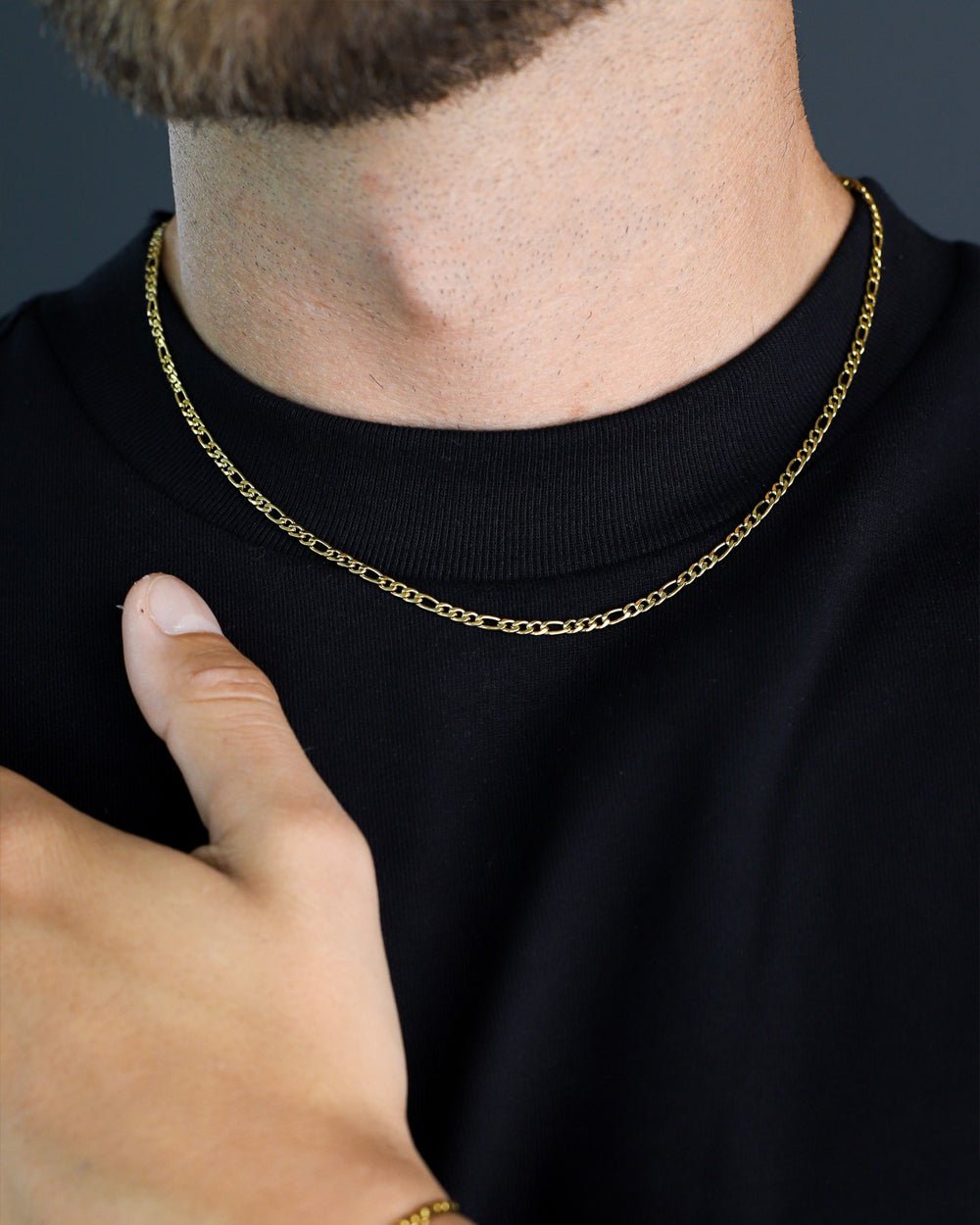 CLEAN FIGARO CHAIN. - 3MM 18K GOLD - Drippy Amsterdam