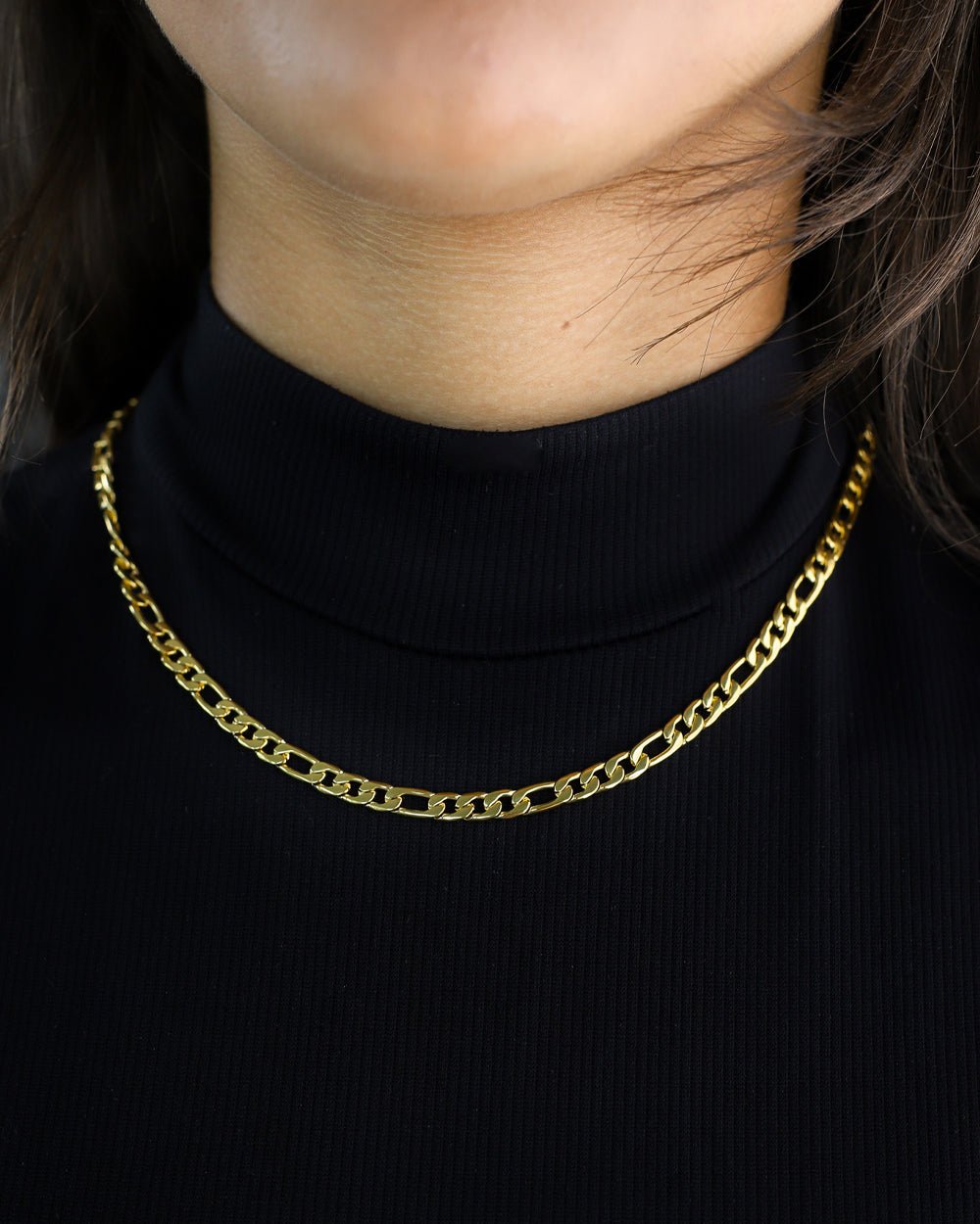 CLEAN FIGARO CHAIN. - 5MM 18K GOLD - Drippy Amsterdam