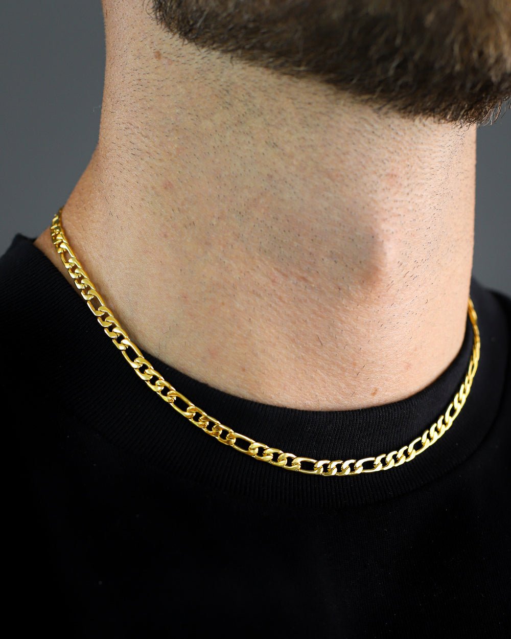 CLEAN FIGARO CHAIN. - 5MM 18K GOLD - Drippy Amsterdam