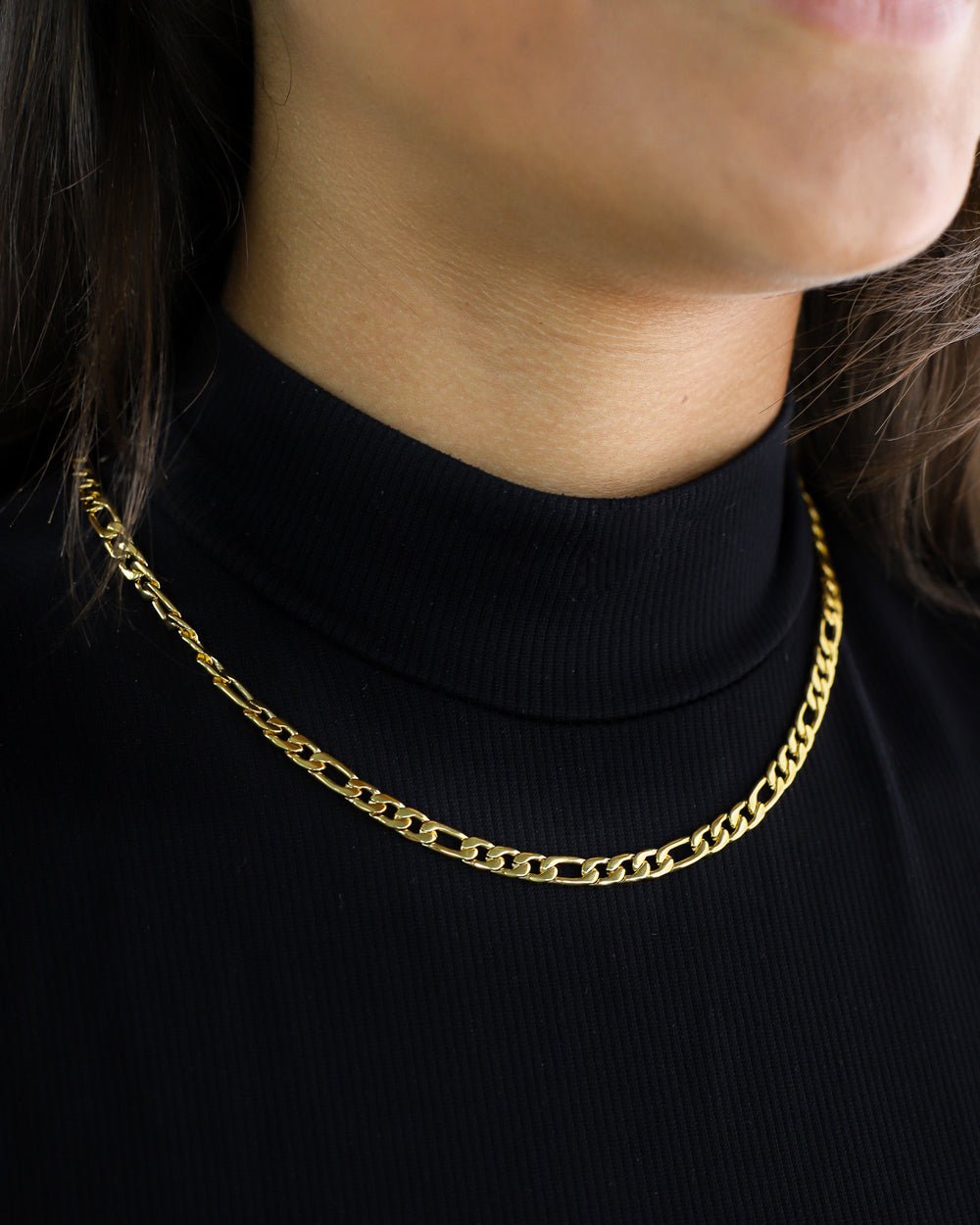 CLEAN FIGARO CHAIN. - 5MM 18K GOLD - Drippy Amsterdam