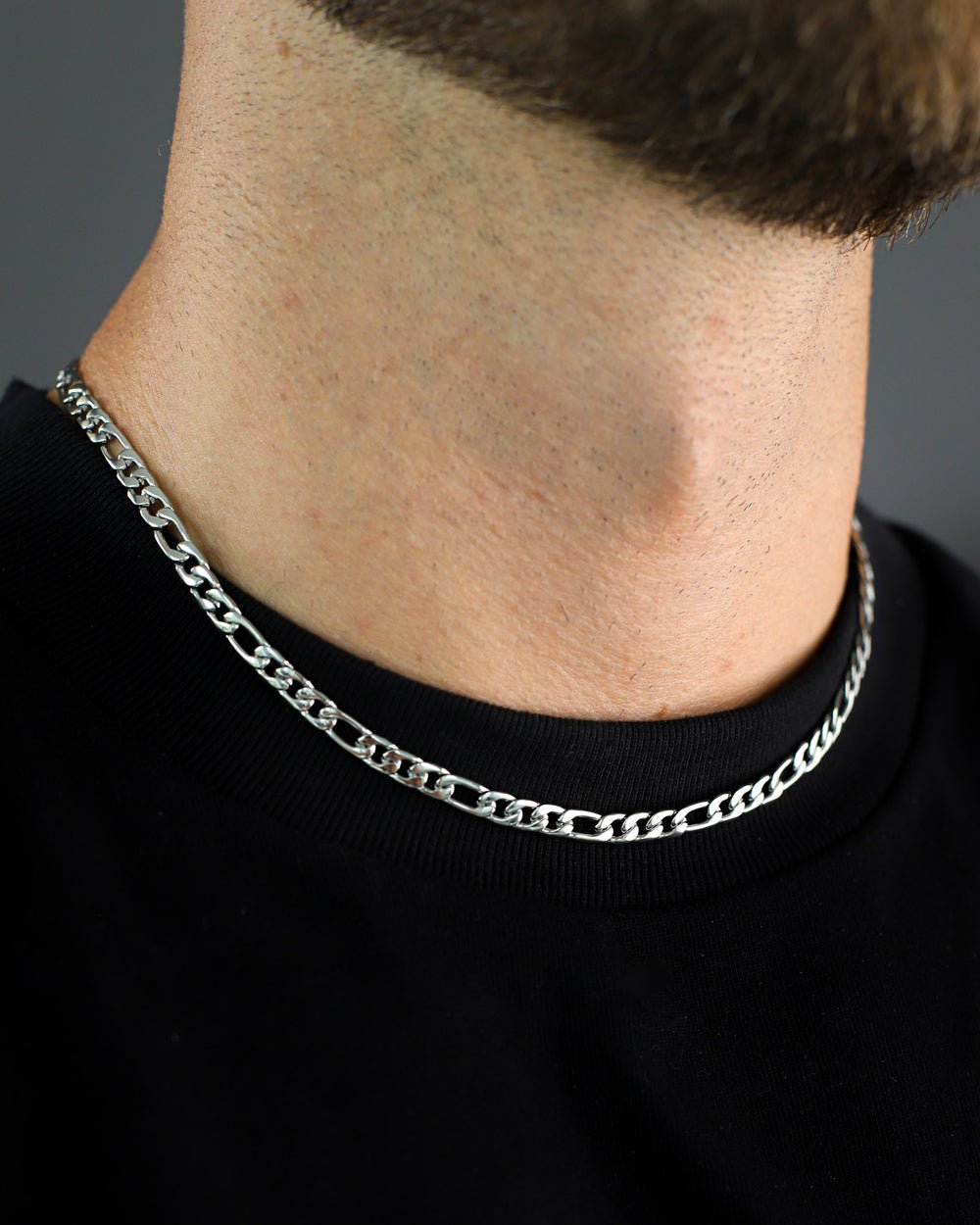 CLEAN FIGARO CHAIN. - 5MM WHITE GOLD - Drippy Amsterdam