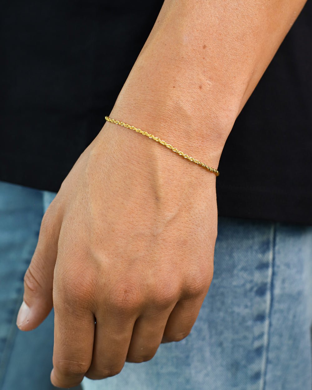 CLEAN ROPE BRACELET. - 2MM 18K GOLD - Drippy Amsterdam