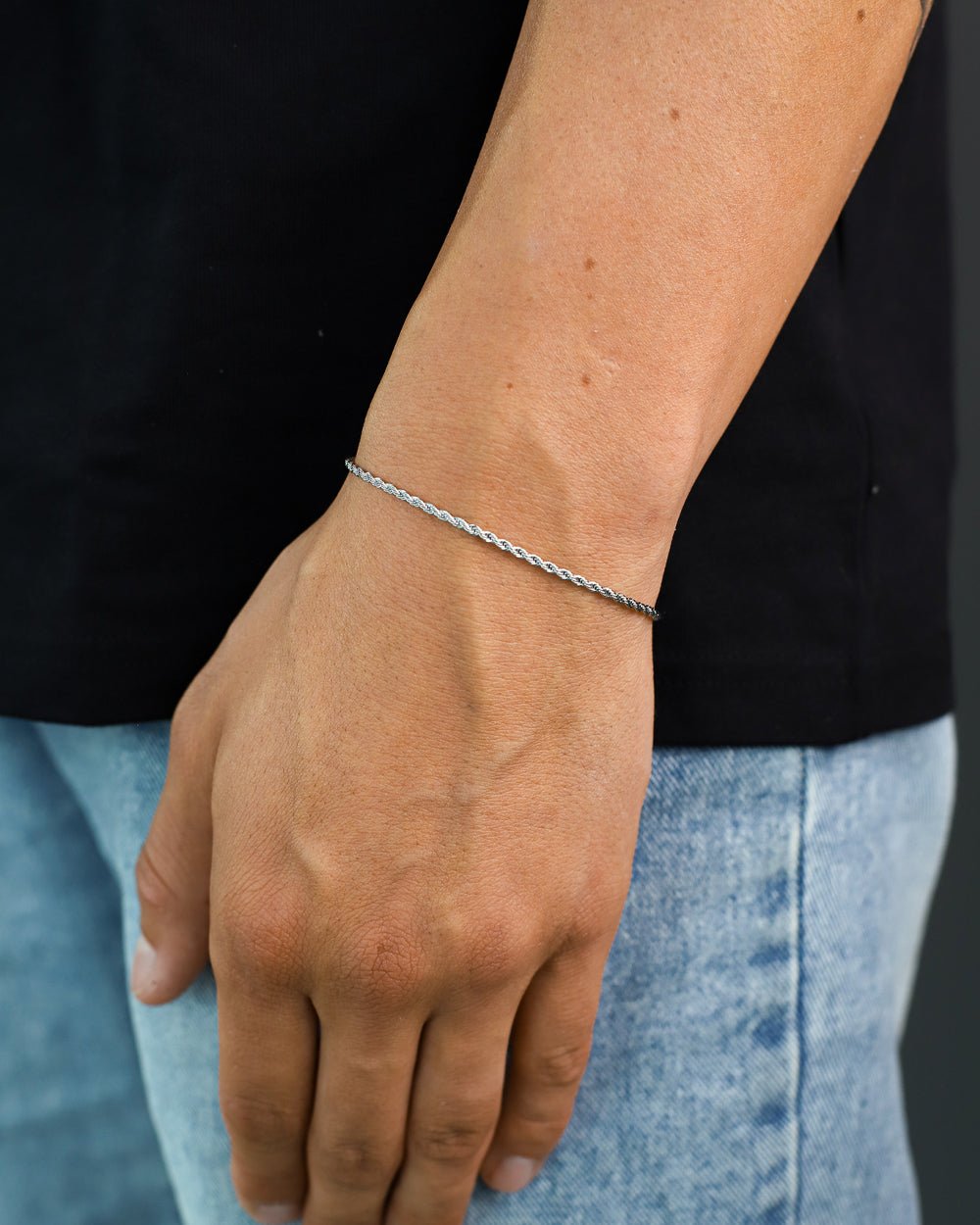 CLEAN ROPE BRACELET. - 2MM WHITE GOLD - Drippy Amsterdam