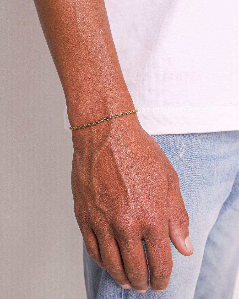 CLEAN ROPE BRACELET. - 3MM 18K GOLD - Drippy Amsterdam