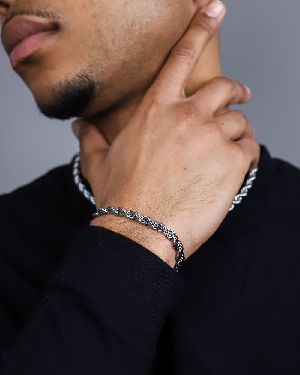 CLEAN ROPE BRACELET. - 6MM WHITE GOLD - Drippy Amsterdam