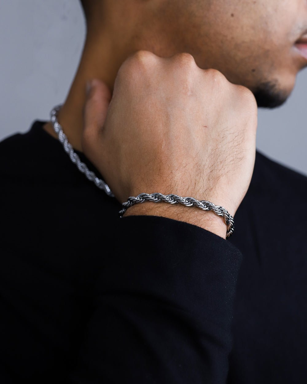 CLEAN ROPE BRACELET. - 6MM WHITE GOLD - Drippy Amsterdam
