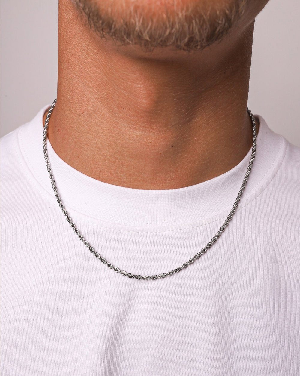 CLEAN ROPE CHAIN. - 3MM WHITE GOLD - Drippy Amsterdam