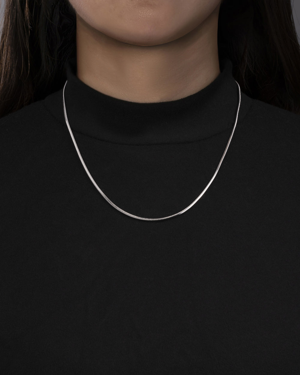 CLEAN SNAKE CHAIN. - 2MM WHITE GOLD - Drippy Amsterdam