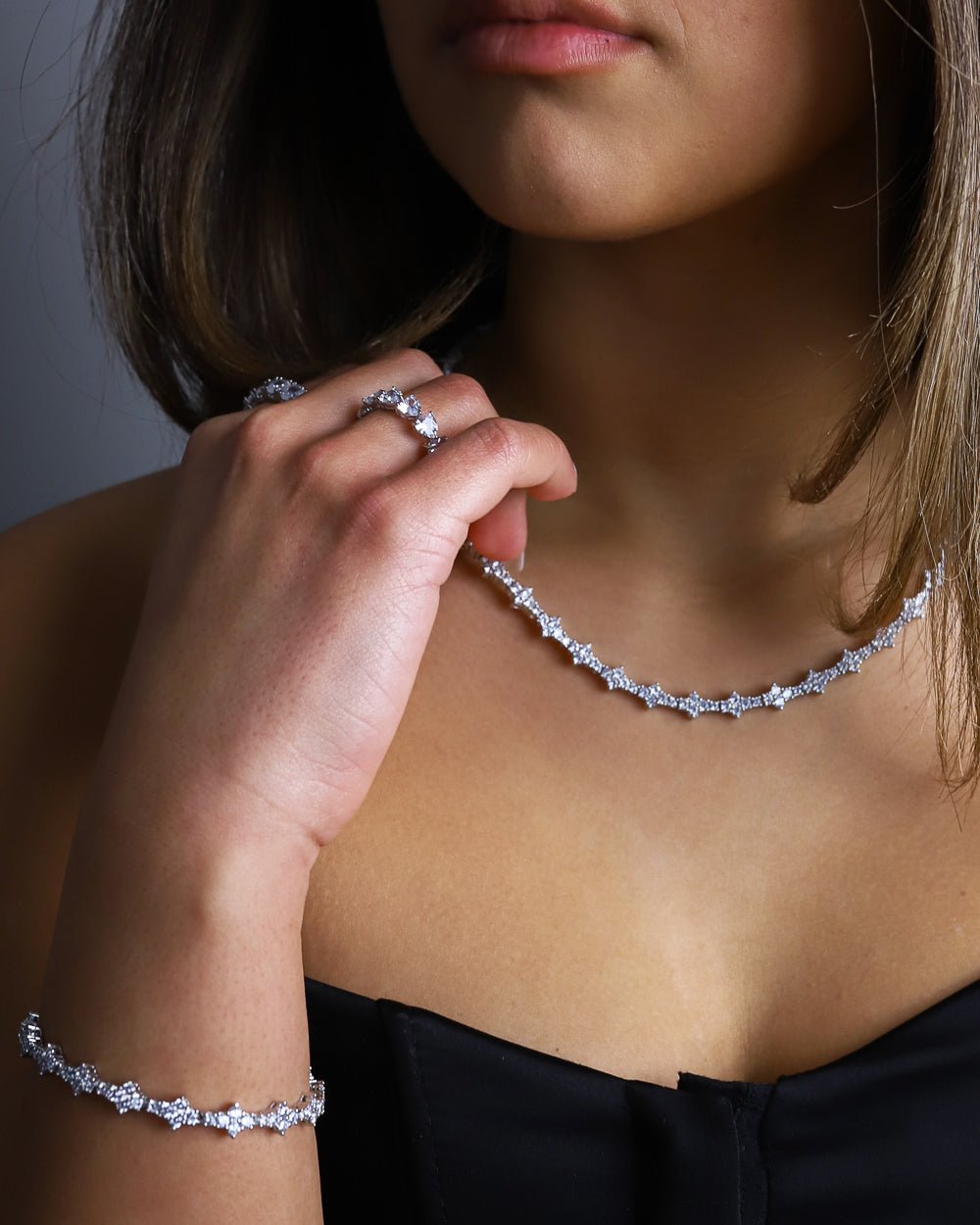 HONEYCOMB BRACELET. - 3MM WHITE GOLD - Drippy Amsterdam