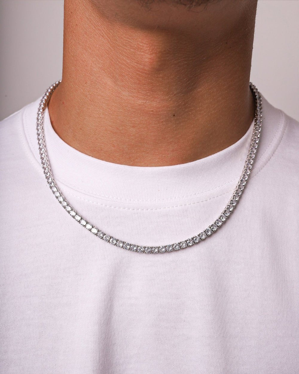 ICE BREAKER CHAIN. - 4MM WHITE GOLD - Drippy Amsterdam