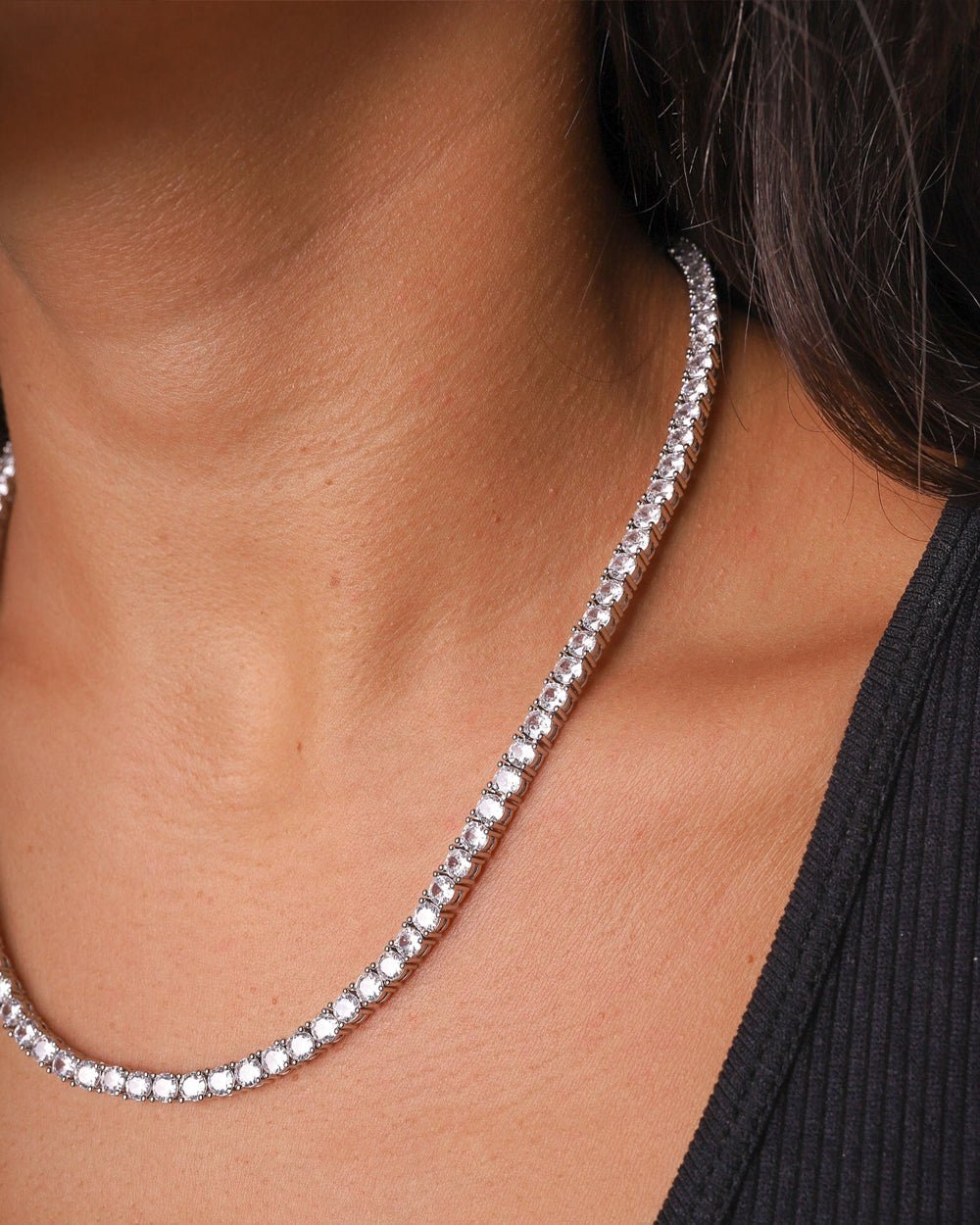 ICE BREAKER CHAIN. - 4MM WHITE GOLD - Drippy Amsterdam