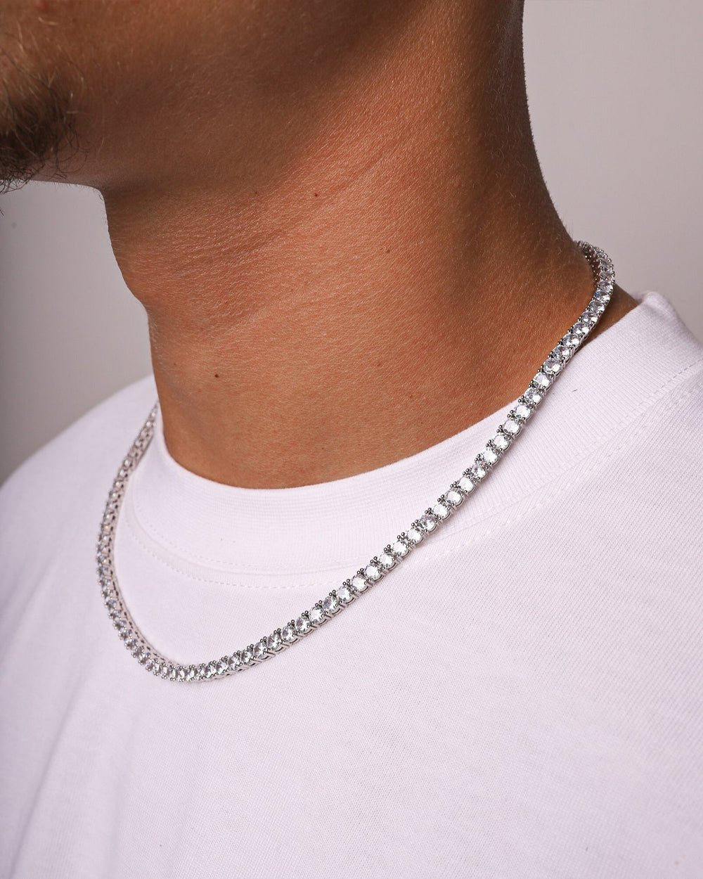 ICE BREAKER CHAIN. - 4MM WHITE GOLD - Drippy Amsterdam