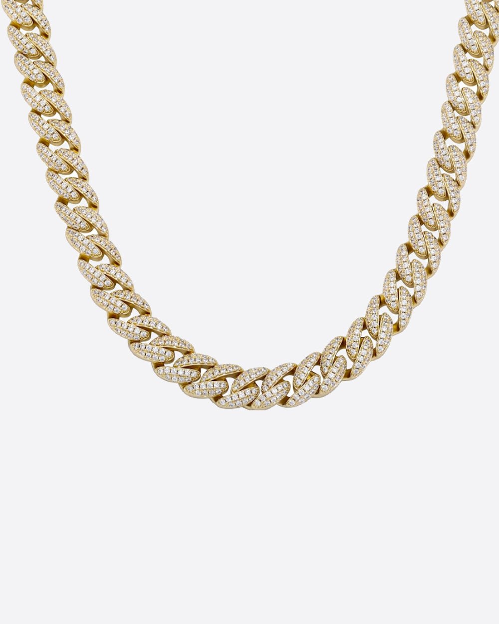 Ice Medley Cuban Bling Bling Chain 20MM White / Yellow Gold – HipHopBling