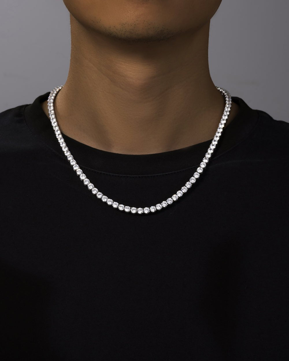 MOISSANITE TENNIS CHAIN. - 5MM 925 SILVER - Drippy Amsterdam