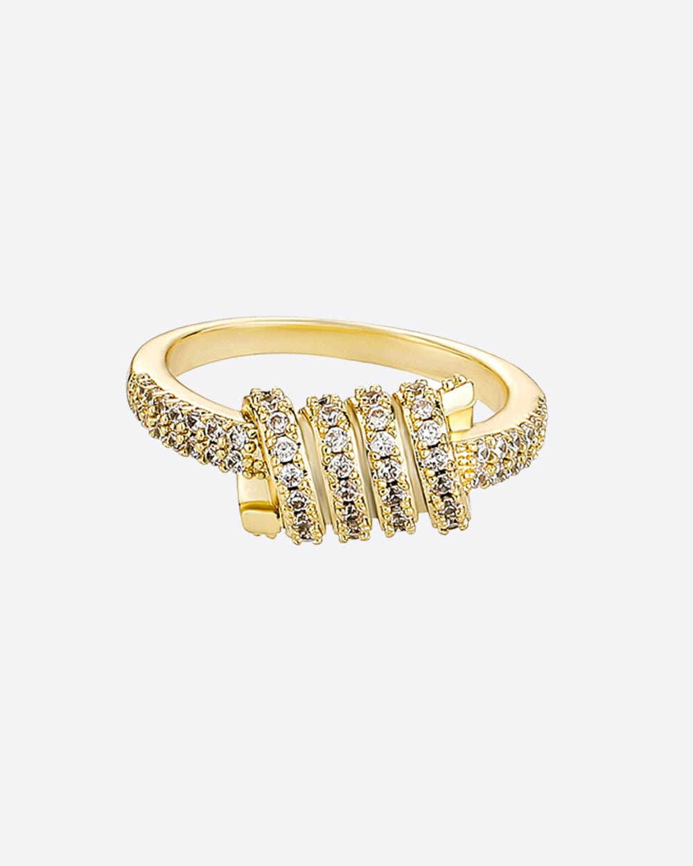 PAVED ROPE KNOT RING. - 18K GOLD - Drippy Amsterdam