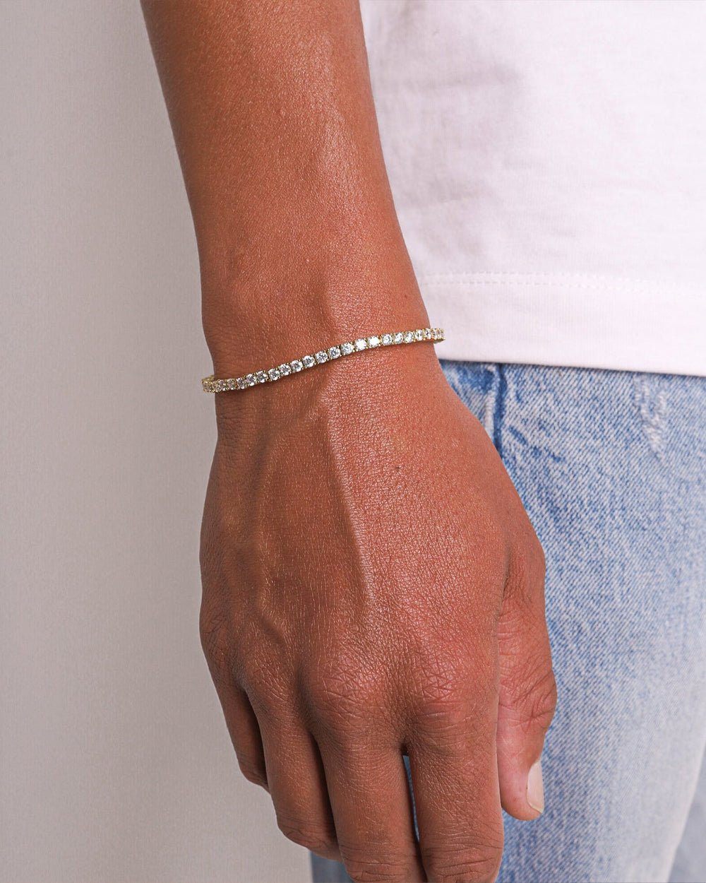 TENNISBOY BRACELET. - 3MM 18K GOLD - Drippy Amsterdam