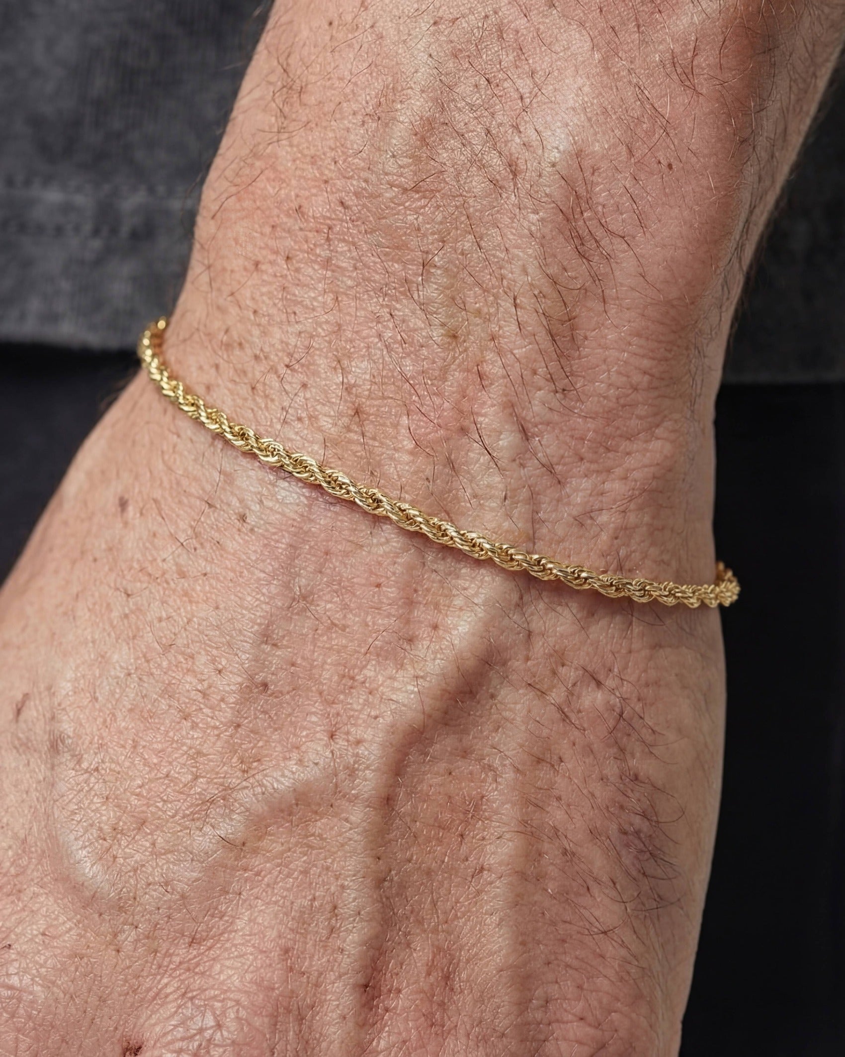 CLEAN ROPE BRACELET. - 2MM GOLD