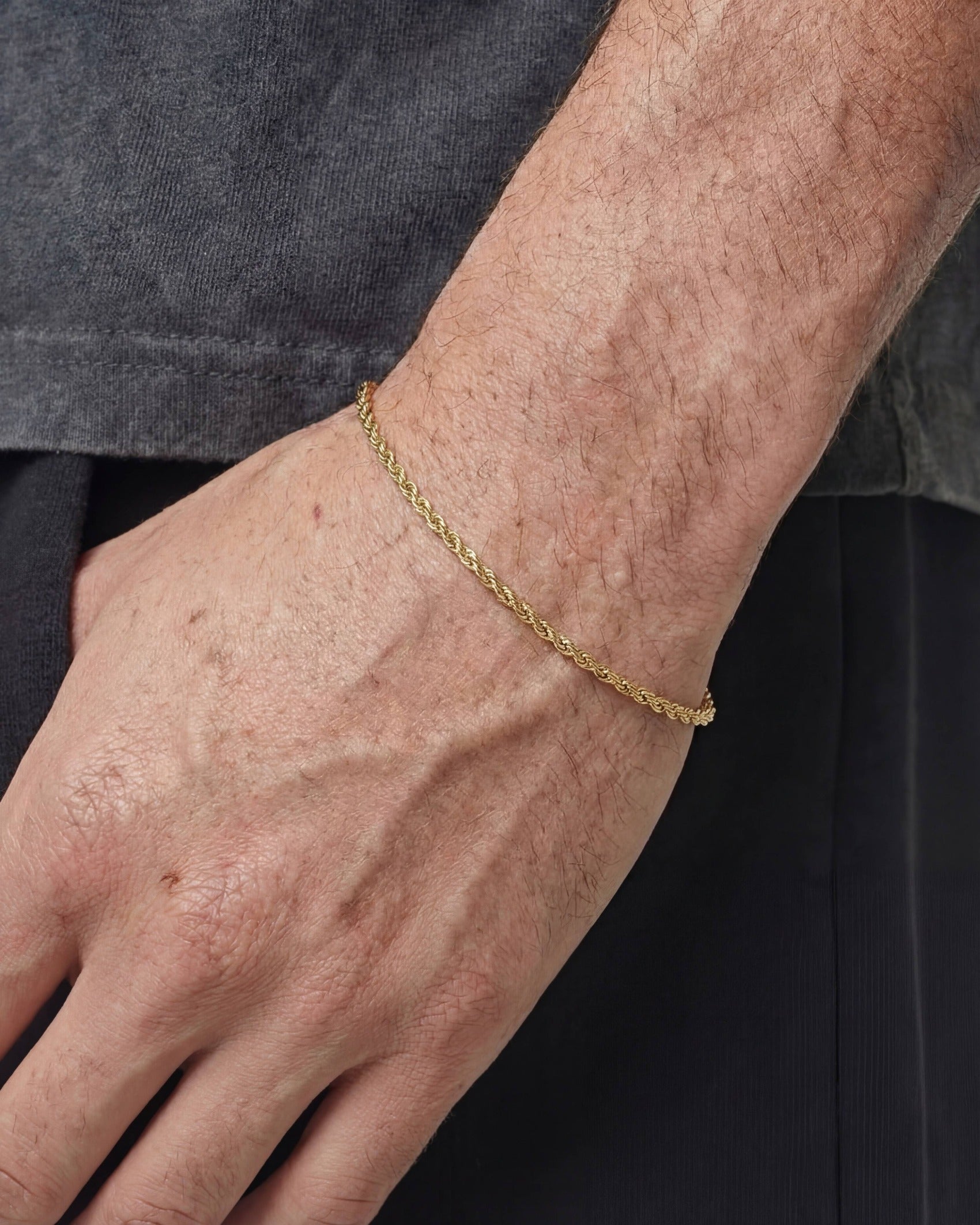 CLEAN ROPE BRACELET. - 2MM GOLD