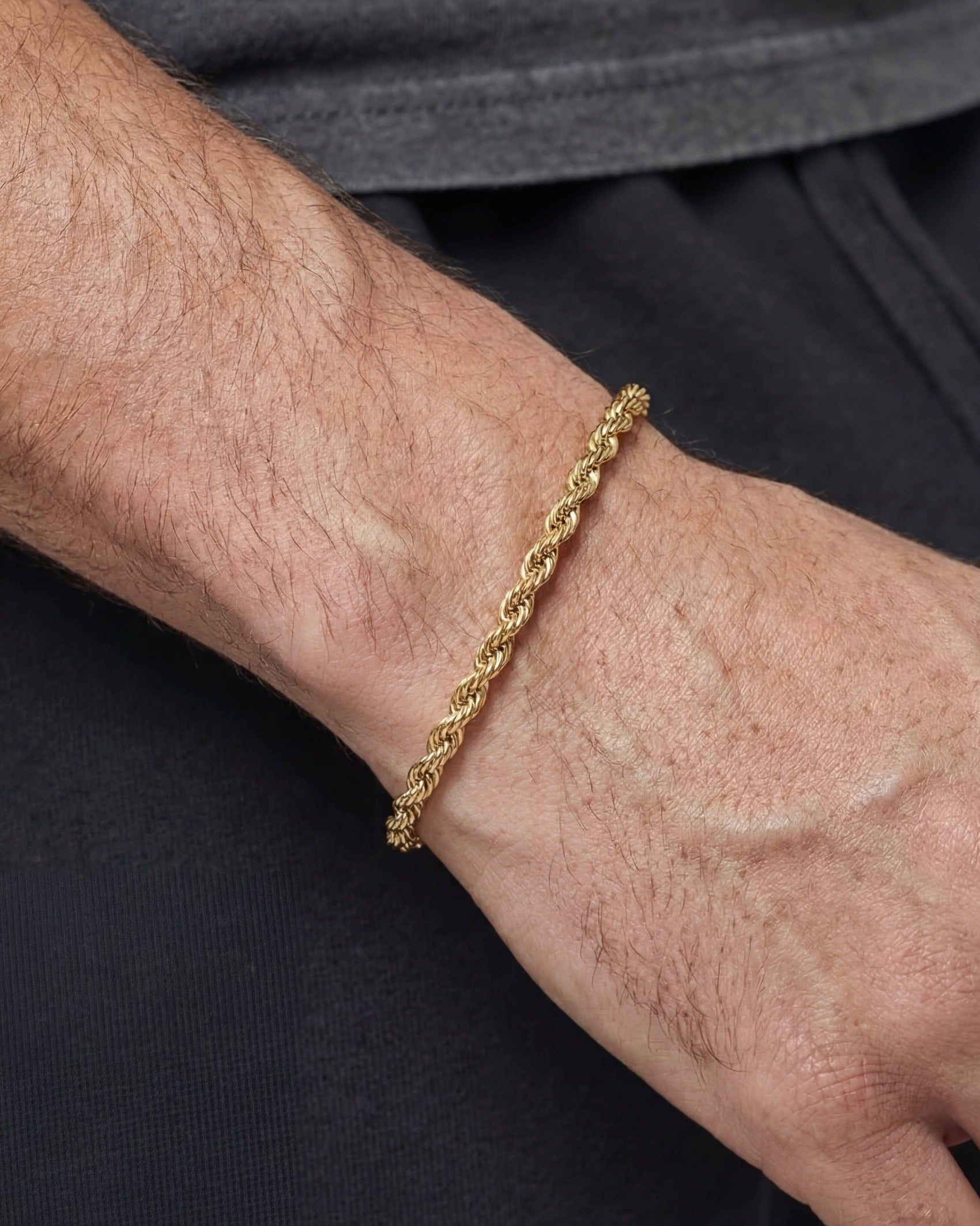CLEAN ROPE BRACELET. - 3MM GOLD