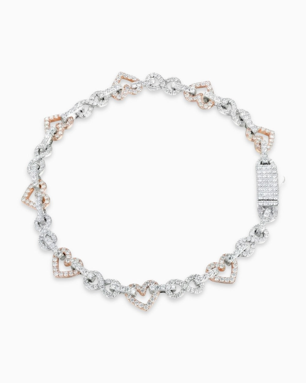 BRACCIALE MOISSANITE INFINITE HEARTS.