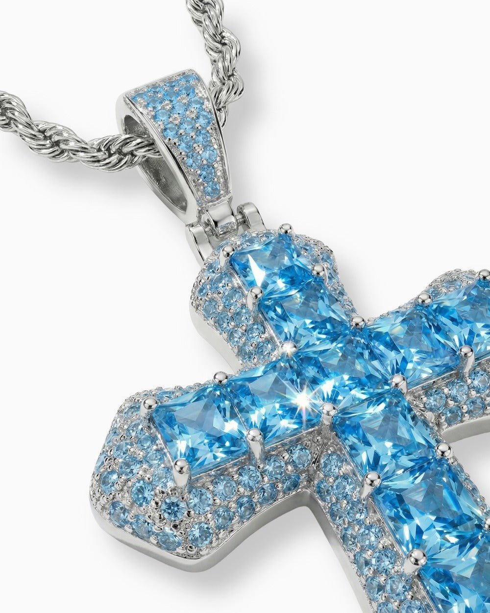 BLUE CROSS PENDANT. - WHITE GOLD | Drippy Amsterdam