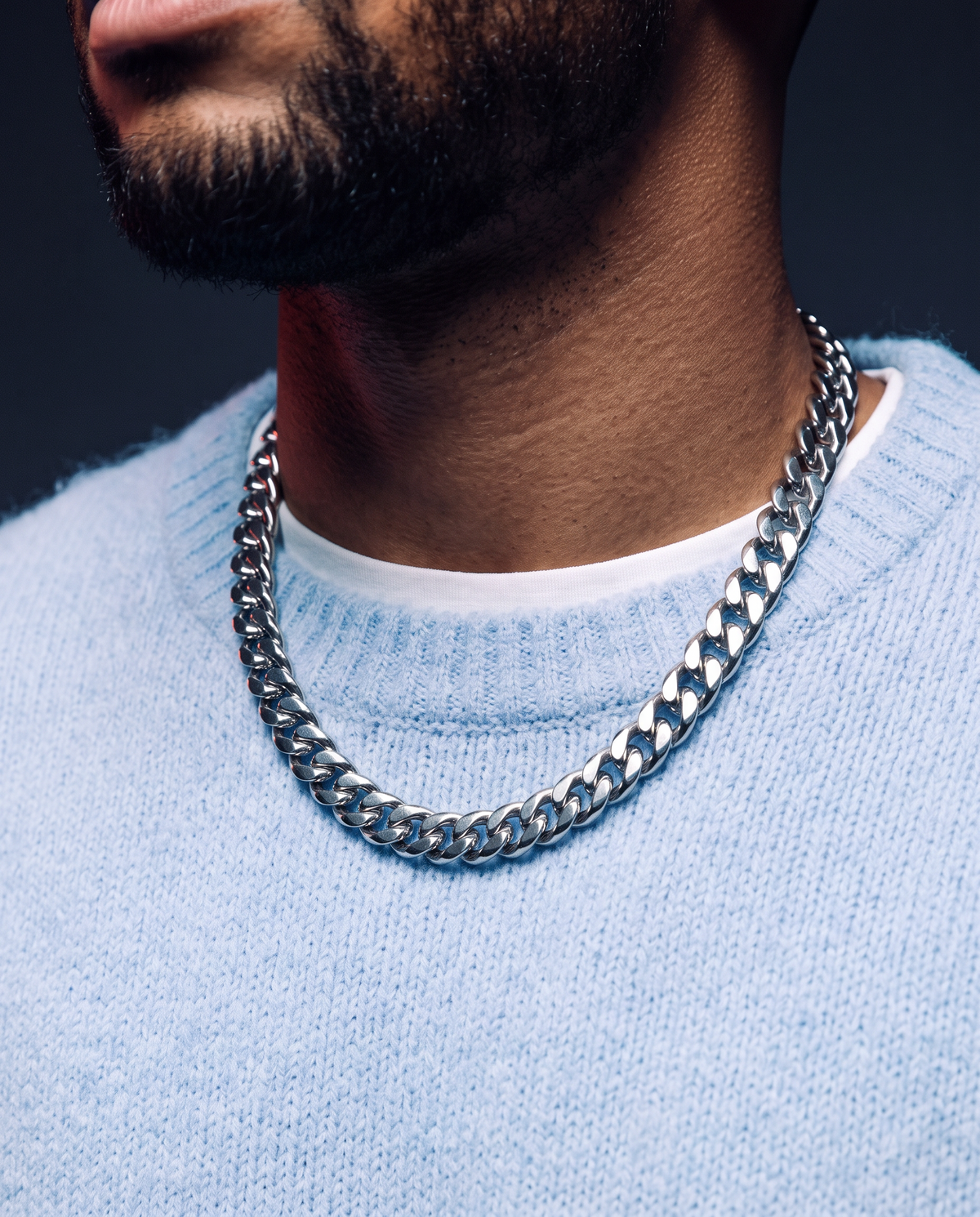 CLEAN BOXED CUBANA CHAIN. - 11MM