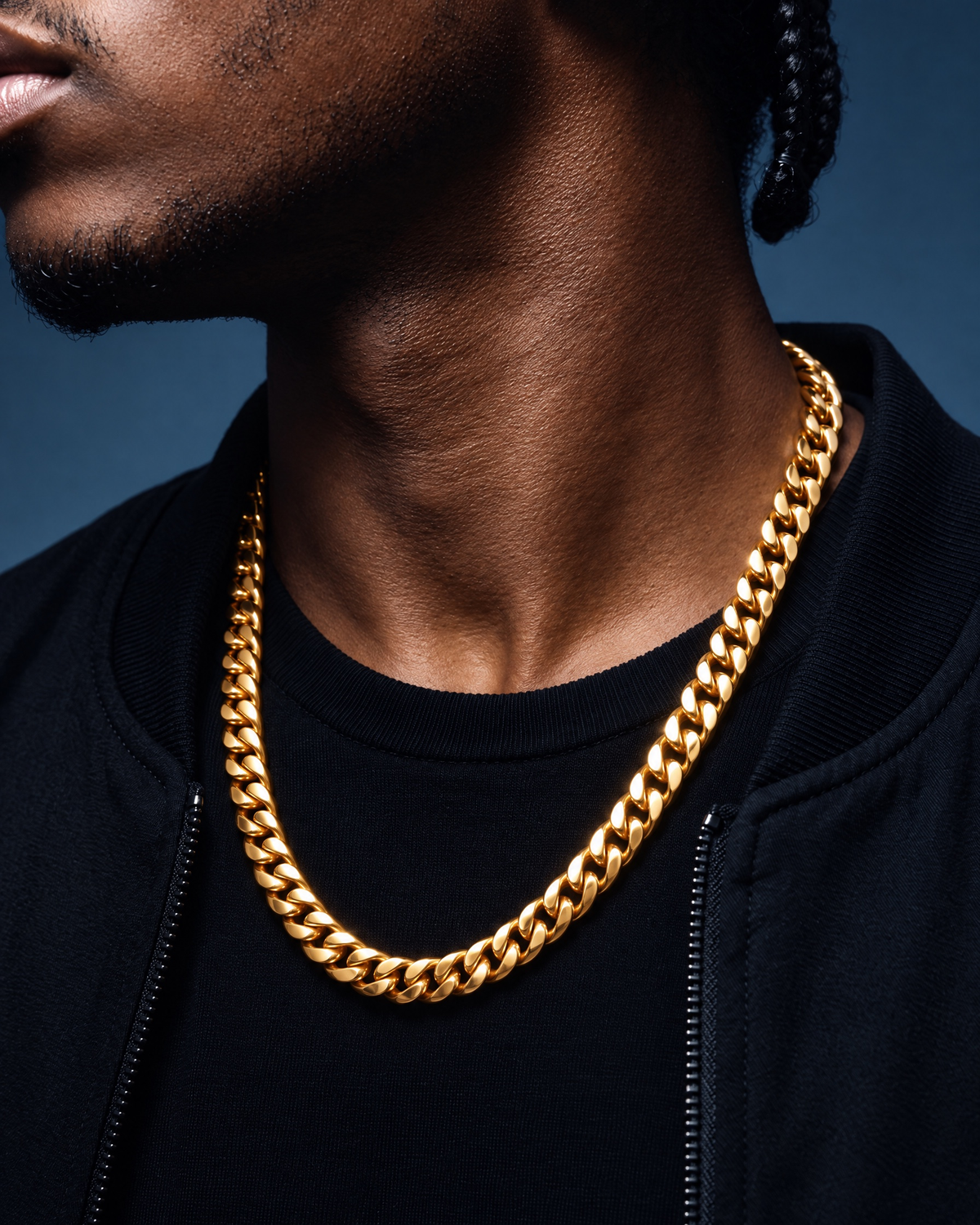 CLEAN BOXED CUBANA CHAIN. - 11MM GOLD - Drippy Amsterdam