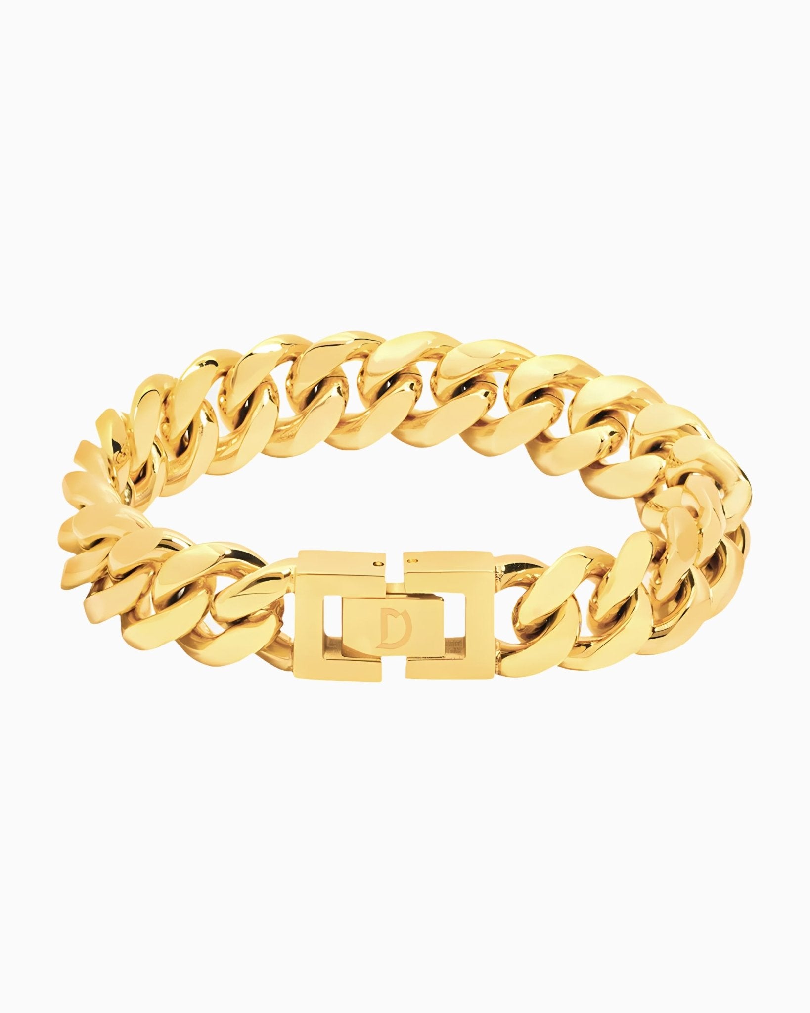 CLEAN CUBANA BRACELET. - 12MM GOLD - Drippy Amsterdam