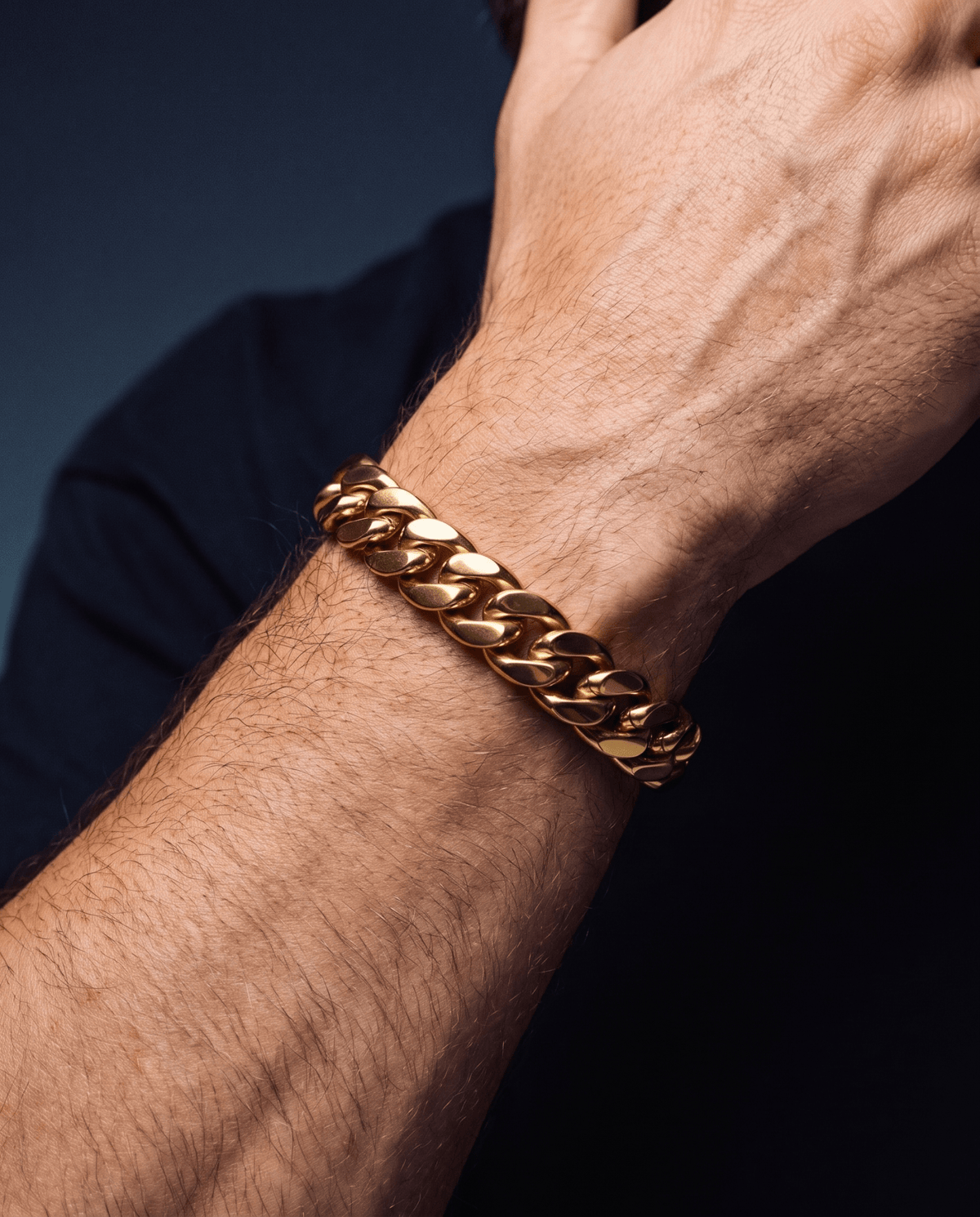 CLEAN CUBANA BRACELET. - 12MM GOLD - Drippy Amsterdam