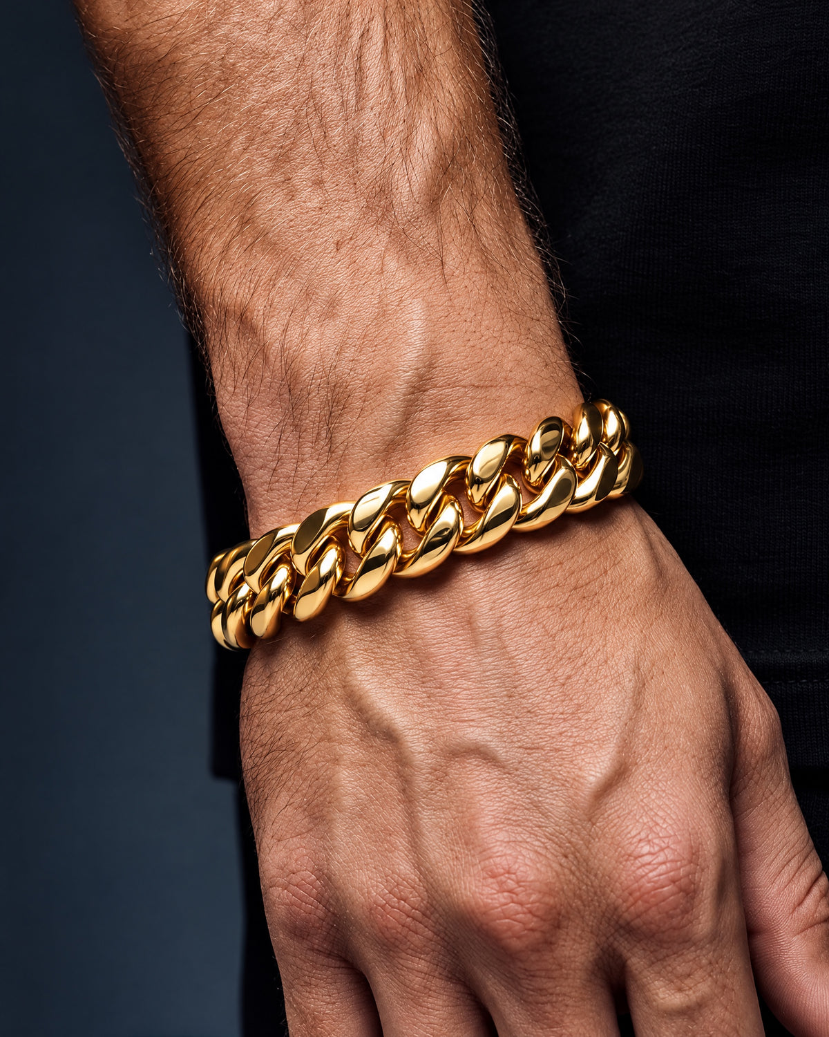 CLEAN CUBANA BRACELET. - 12MM GOLD - Drippy Amsterdam
