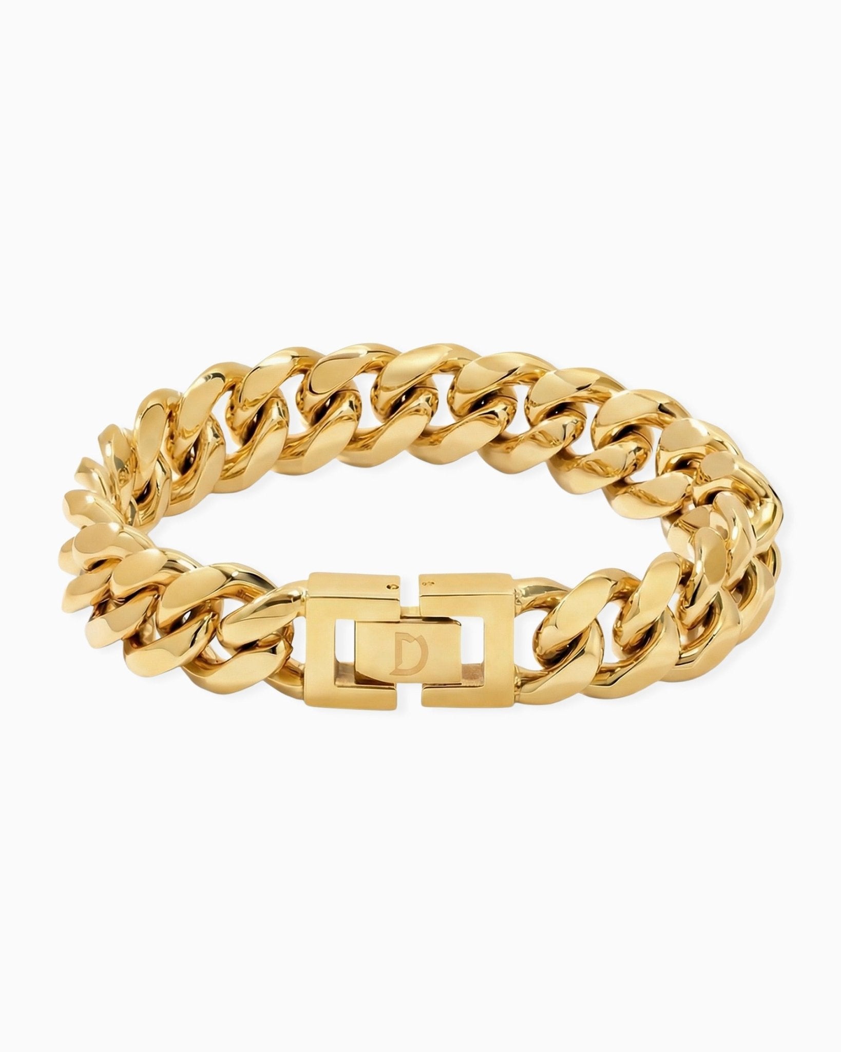 CLEAN CUBANA BRACELET. - 12MM GOLD - Drippy Amsterdam