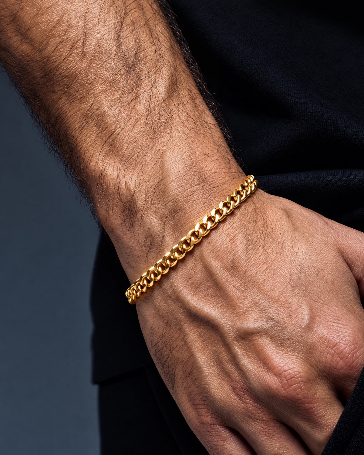 CLEAN CUBANA BRACELET. - 4MM GOLD - Drippy Amsterdam