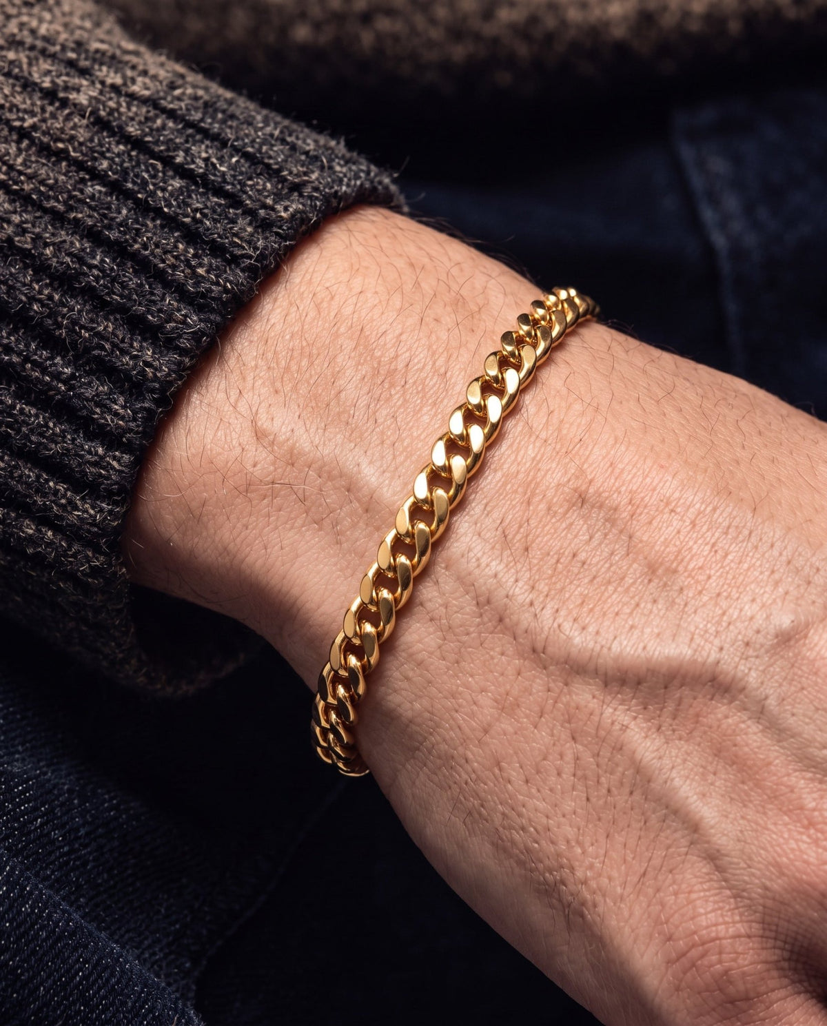 CLEAN CUBANA BRACELET. - 4MM GOLD - Drippy Amsterdam