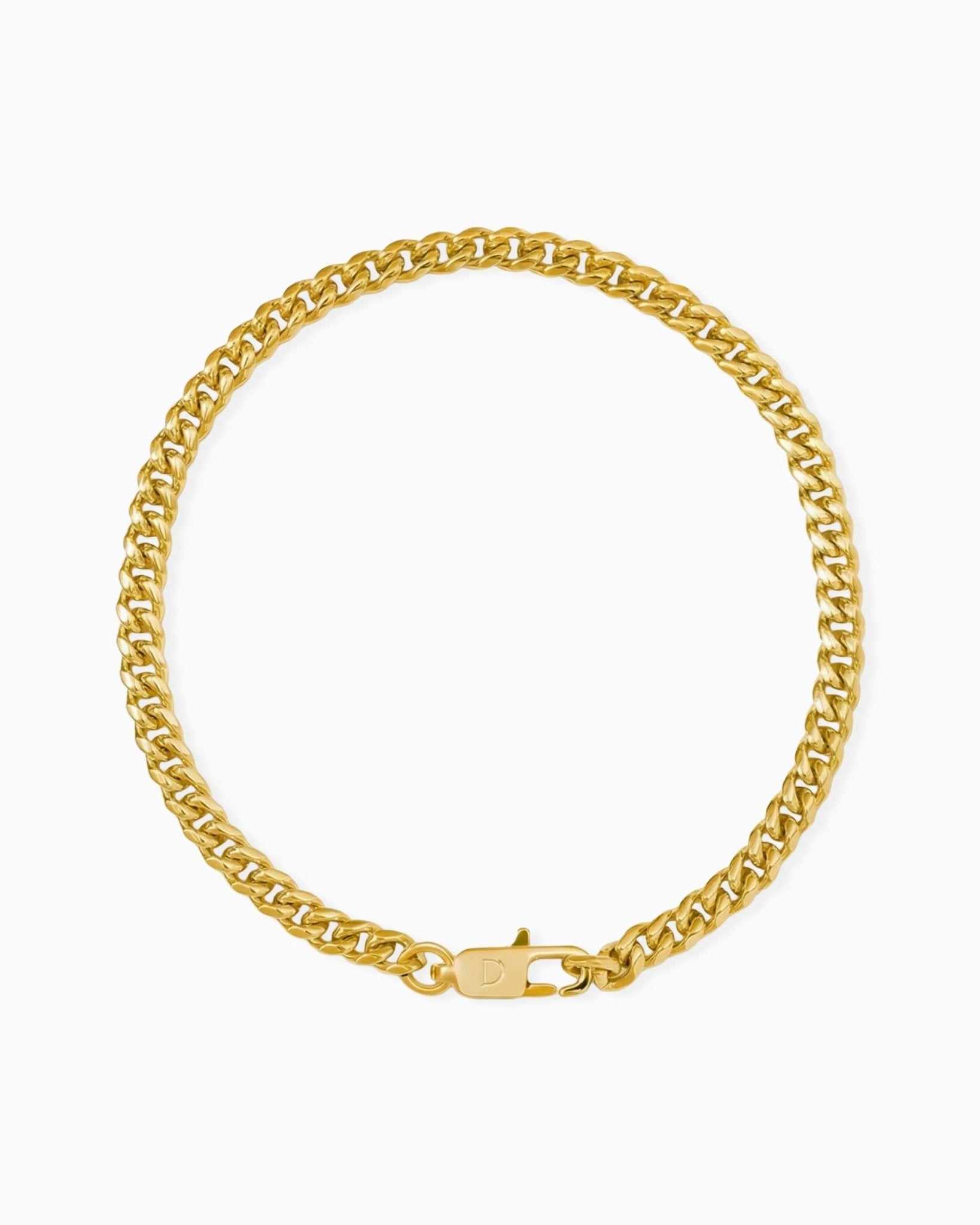CLEAN CUBANA BRACELET. - 4MM GOLD - Drippy Amsterdam