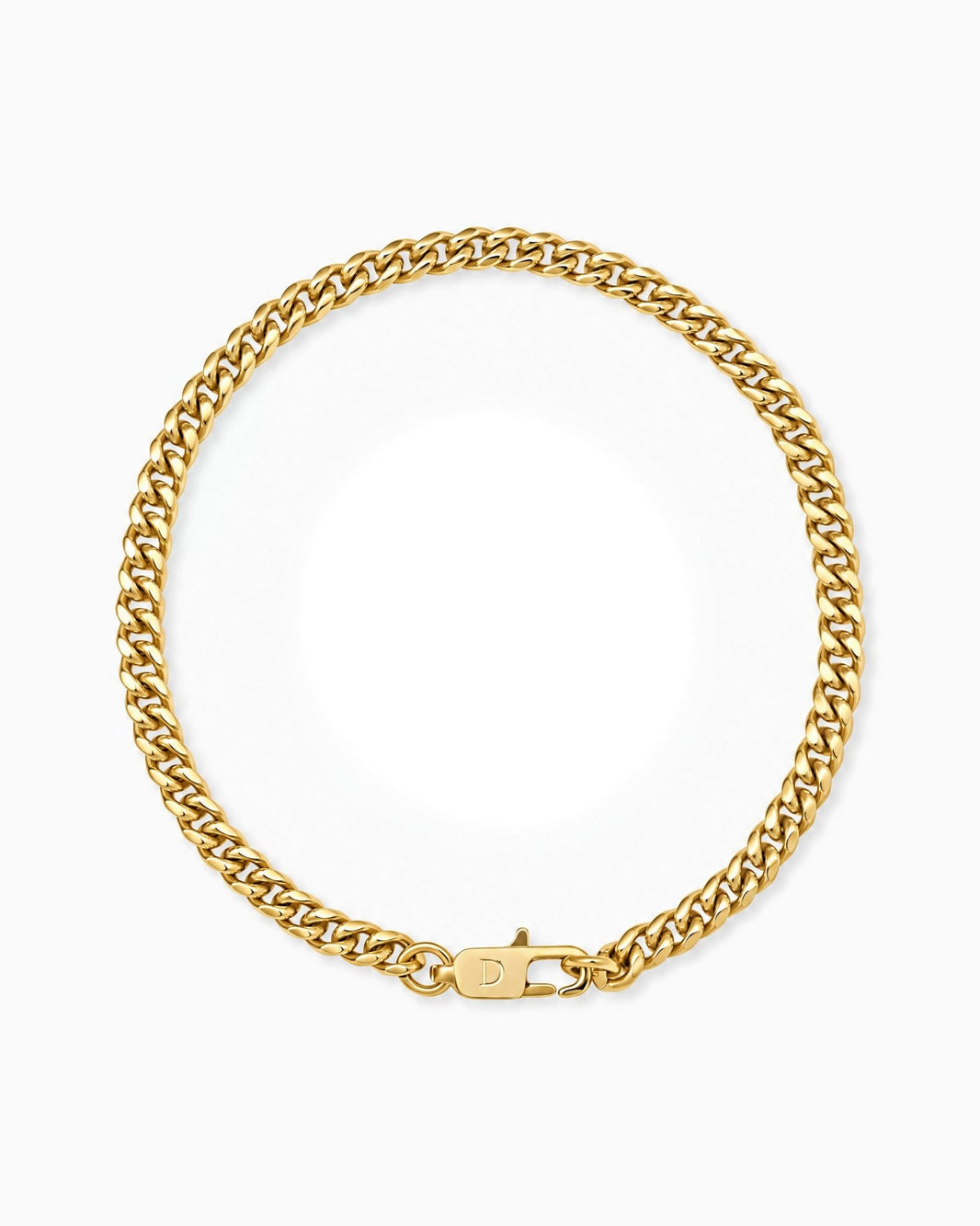 CLEAN CUBANA BRACELET. - 4MM GOLD