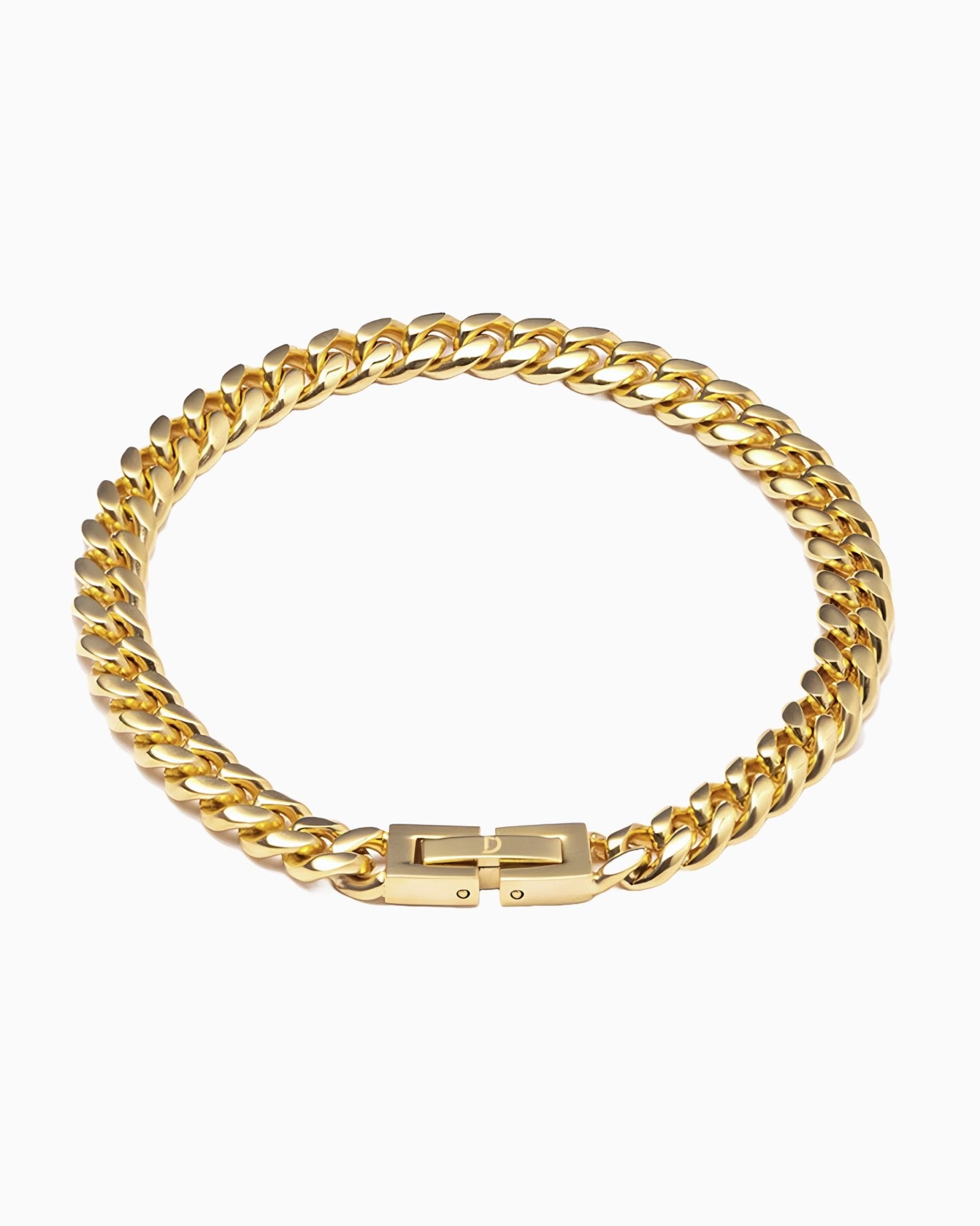 CLEAN CUBANA BRACELET. - 6MM GOLD - Drippy Amsterdam